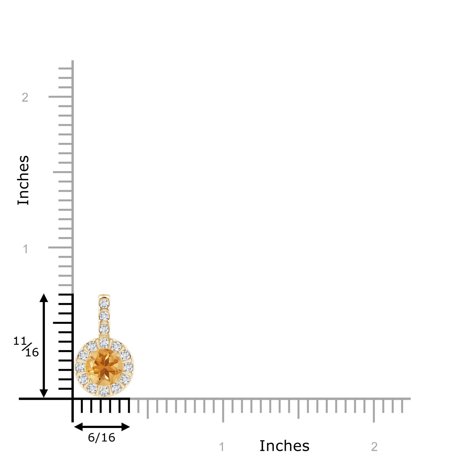 A - Citrine / 0.97 CT / 14 KT Yellow Gold