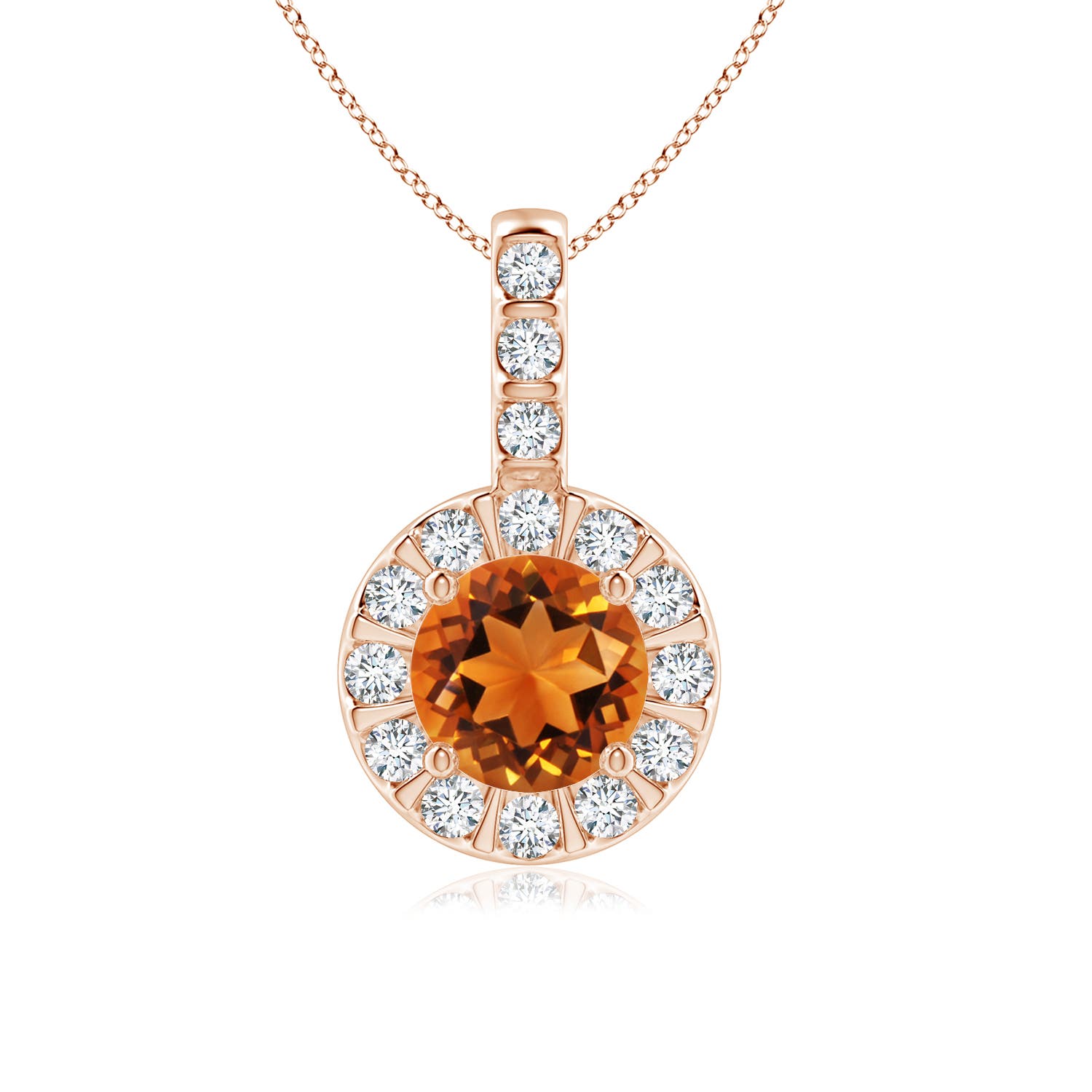 AAAA - Citrine / 0.97 CT / 14 KT Rose Gold