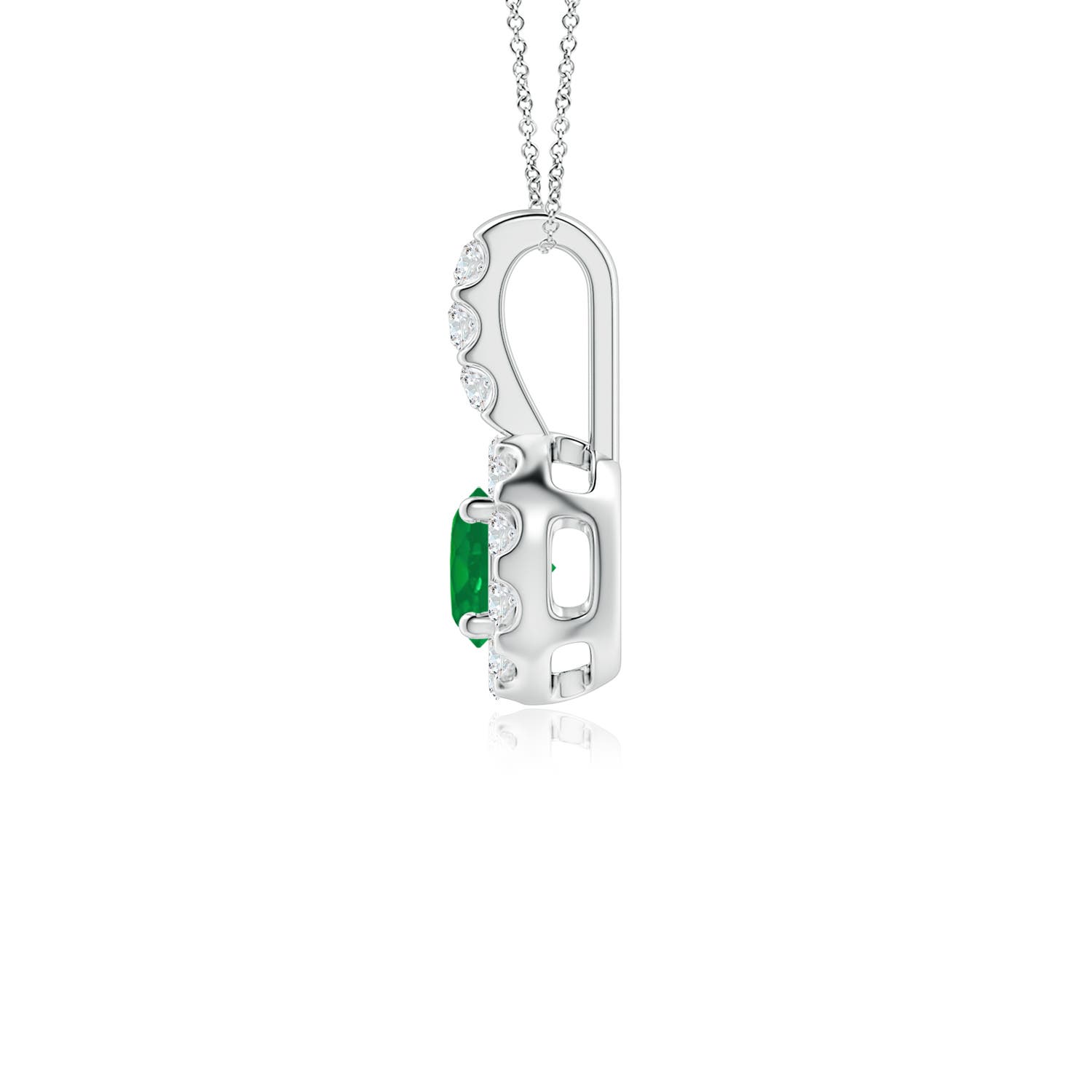 AA - Emerald / 0.37 CT / 14 KT White Gold