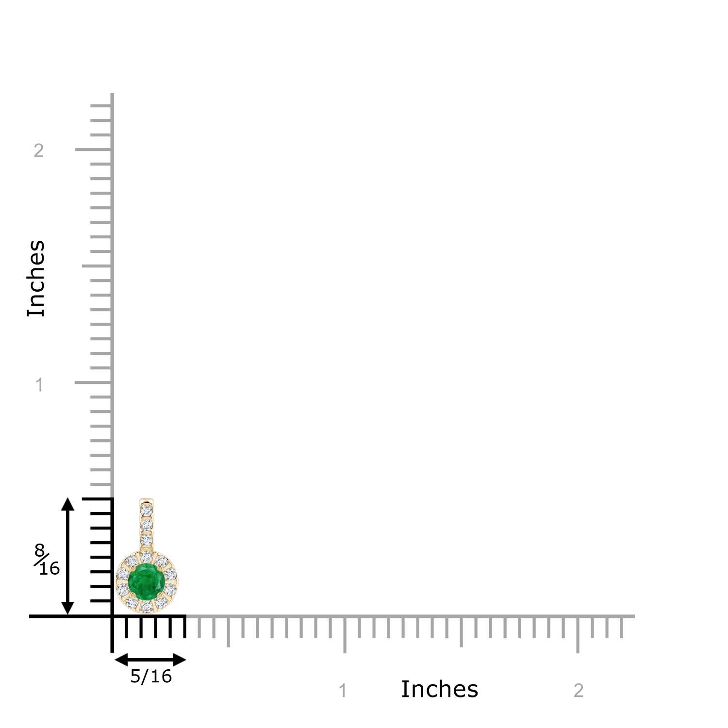 AA - Emerald / 0.37 CT / 14 KT Yellow Gold