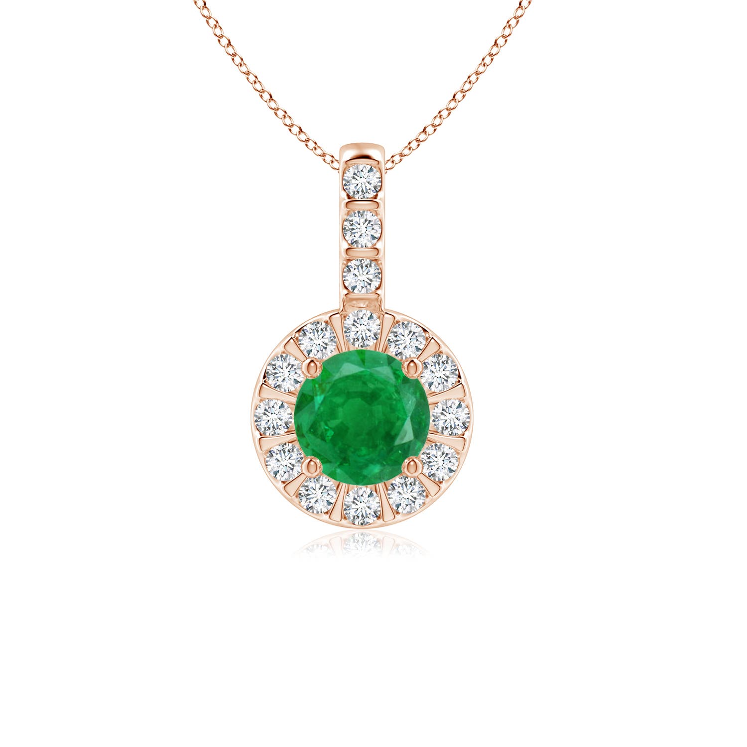 AA - Emerald / 0.63 CT / 14 KT Rose Gold