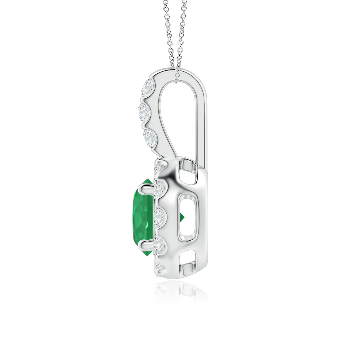 A - Emerald / 1.02 CT / 14 KT White Gold