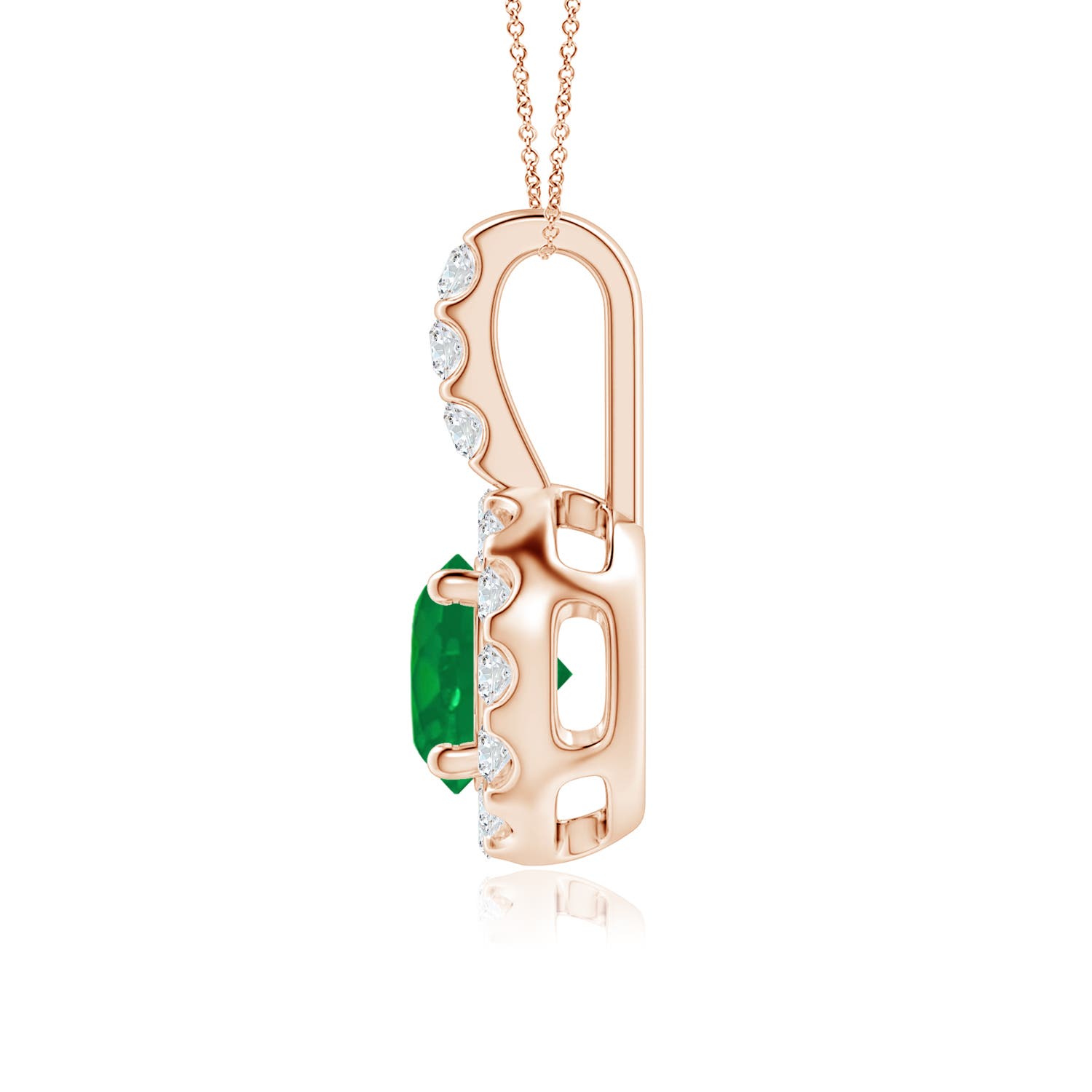 AA - Emerald / 1.02 CT / 14 KT Rose Gold