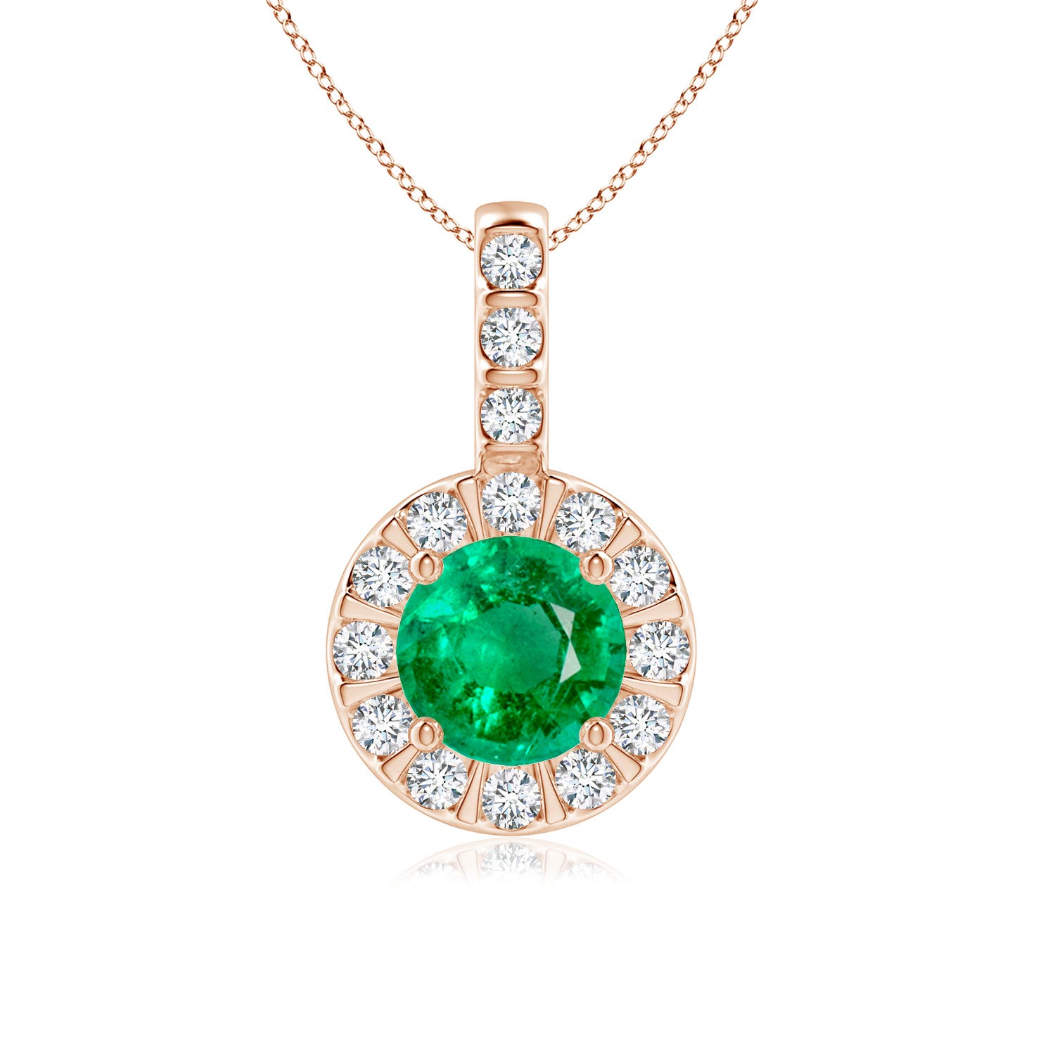 AAA - Emerald / 1.02 CT / 14 KT Rose Gold