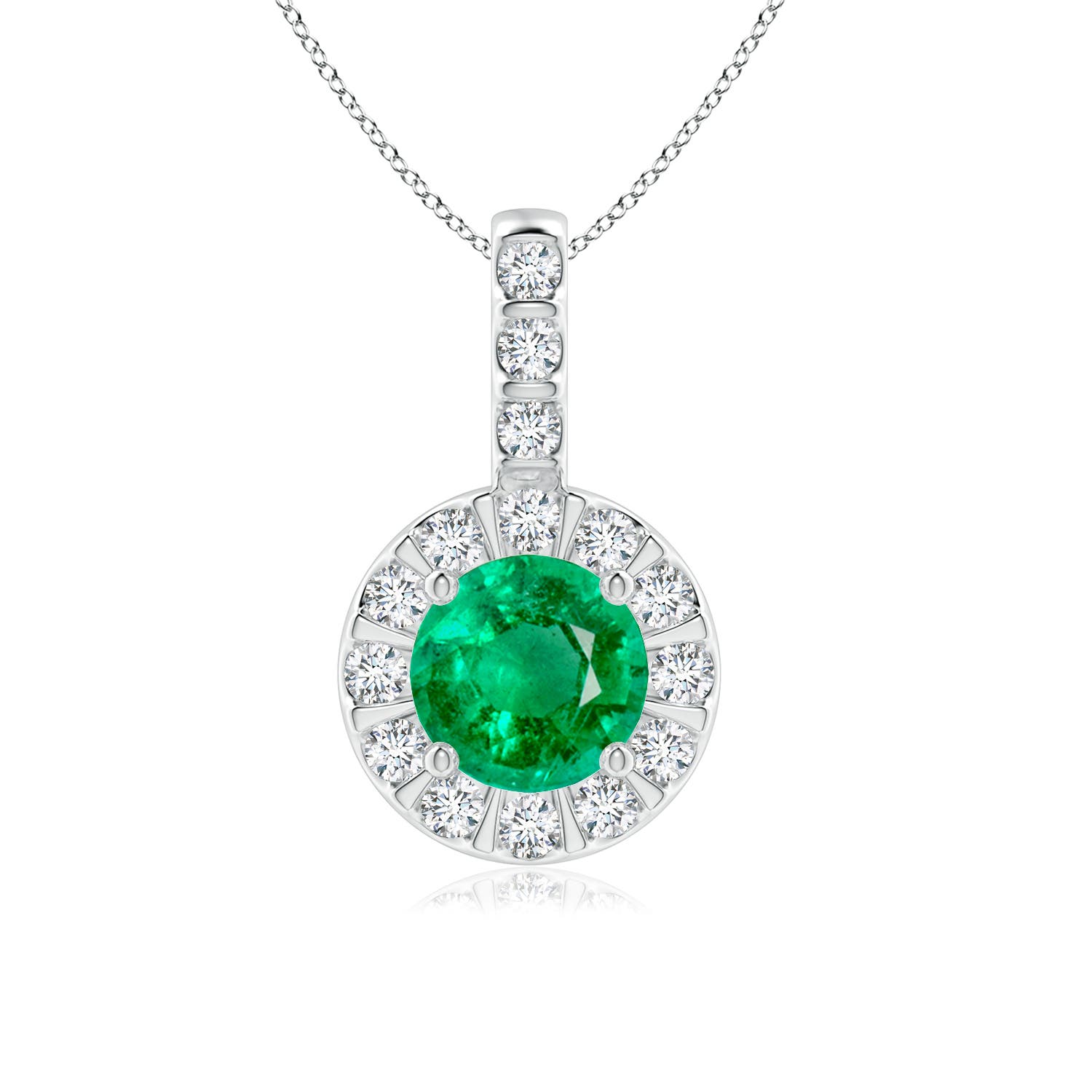 AAA - Emerald / 1.02 CT / 14 KT White Gold