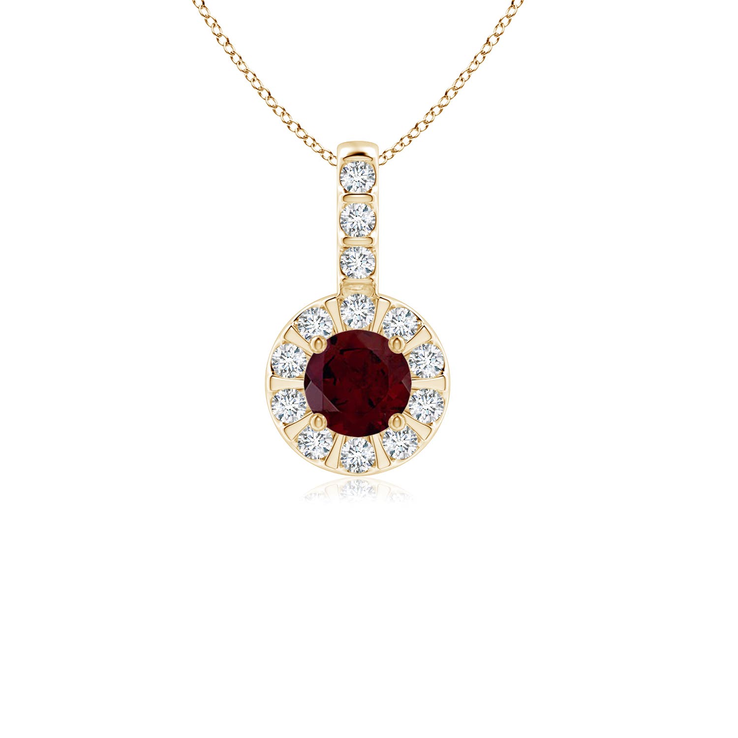 A - Garnet / 0.46 CT / 14 KT Yellow Gold