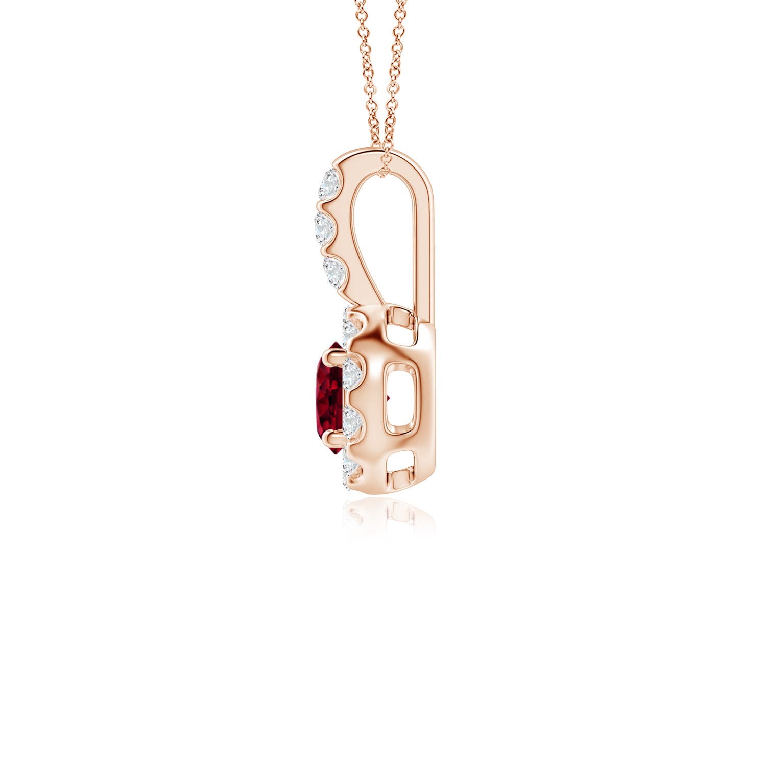 AA - Garnet / 0.46 CT / 14 KT Rose Gold