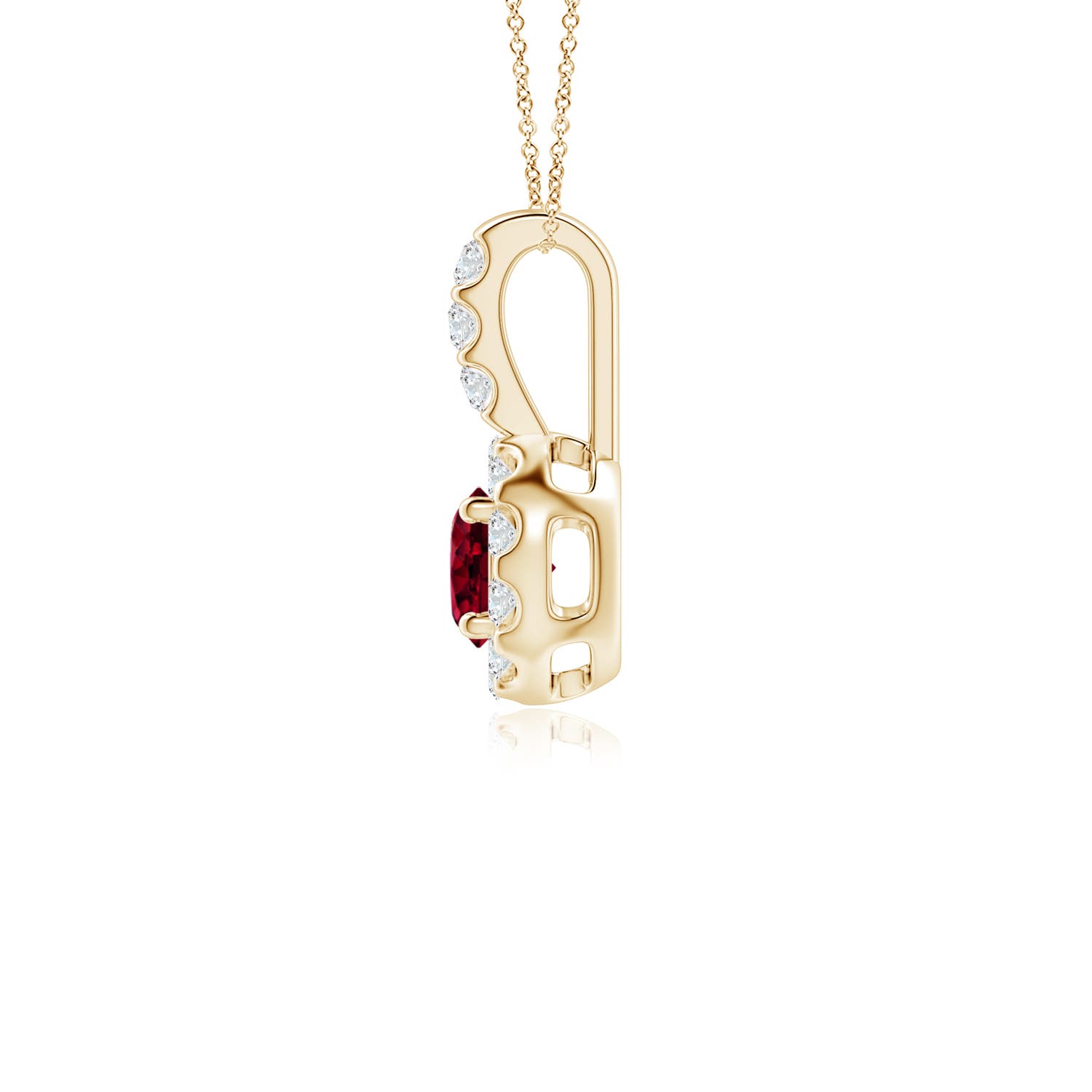 AA - Garnet / 0.46 CT / 14 KT Yellow Gold