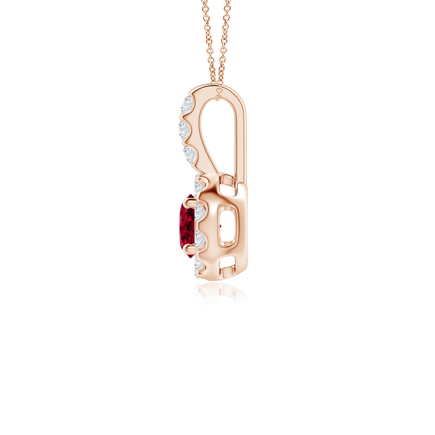 AAA - Garnet / 0.46 CT / 14 KT Rose Gold