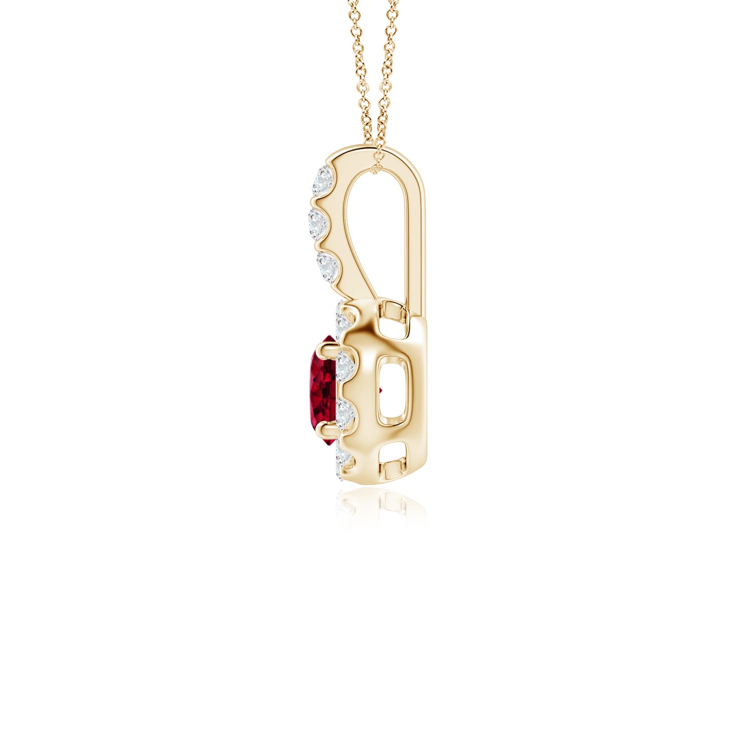 AAA - Garnet / 0.46 CT / 14 KT Yellow Gold