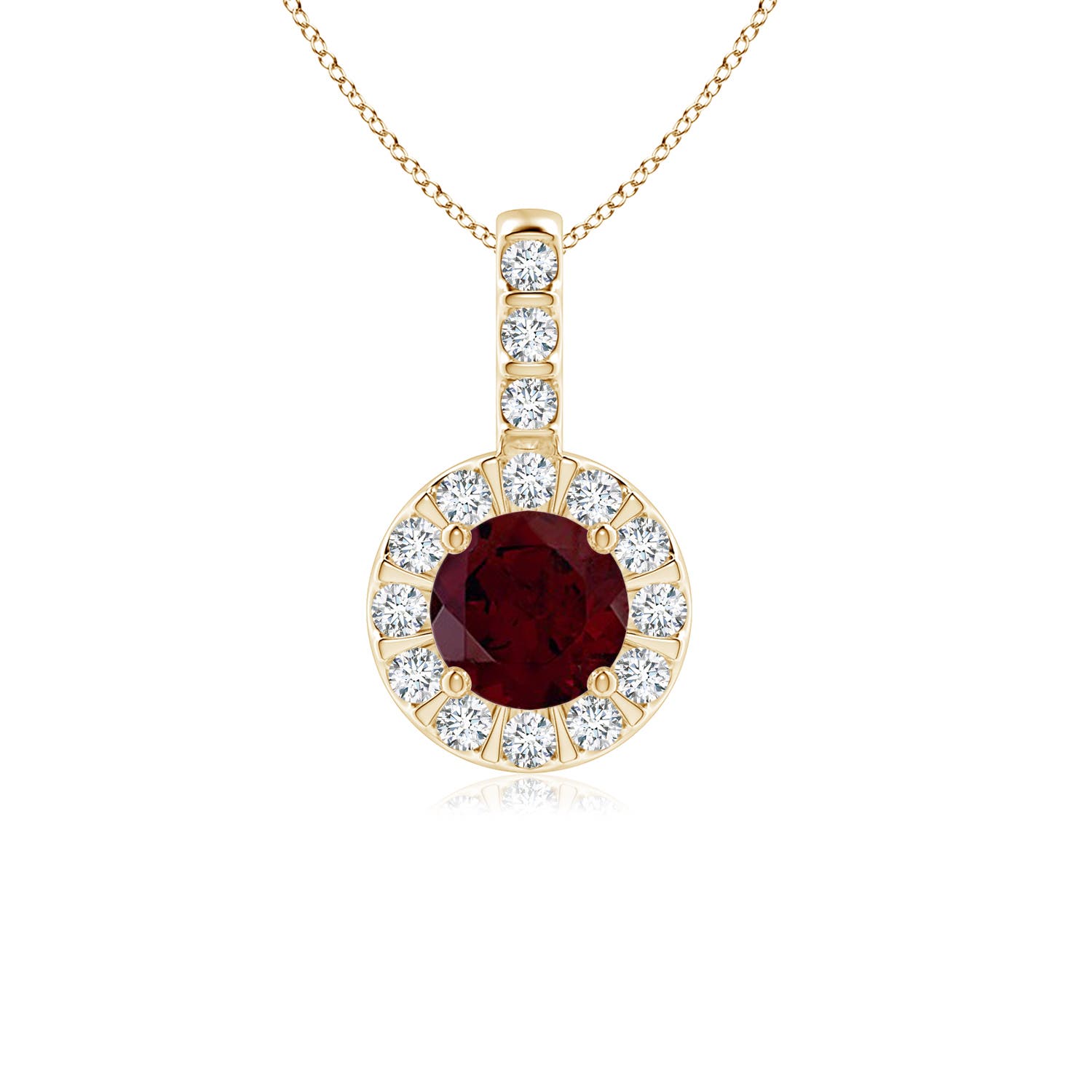 A - Garnet / 0.78 CT / 14 KT Yellow Gold