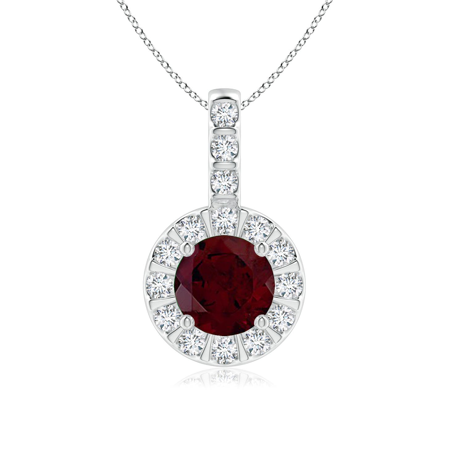 A - Garnet / 1.27 CT / 14 KT White Gold