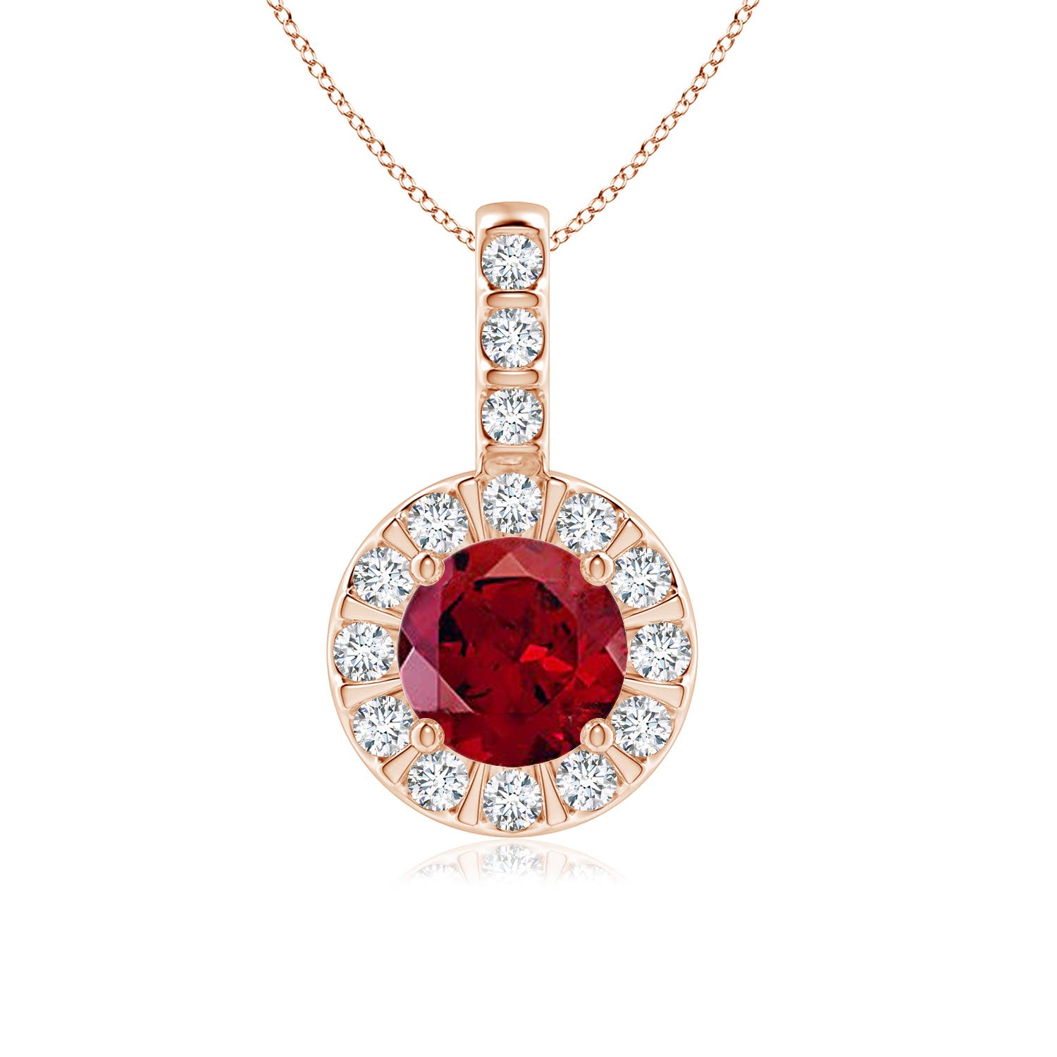 AAAA - Garnet / 1.27 CT / 14 KT Rose Gold