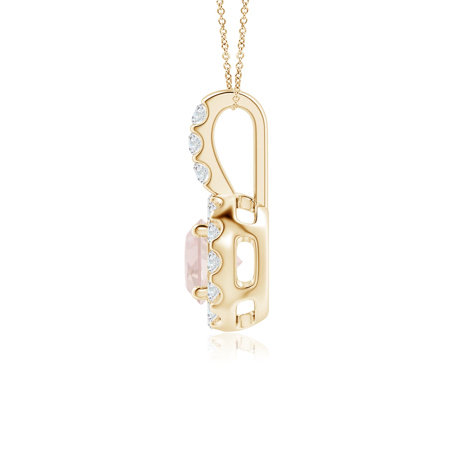 A - Morganite / 0.6 CT / 14 KT Yellow Gold