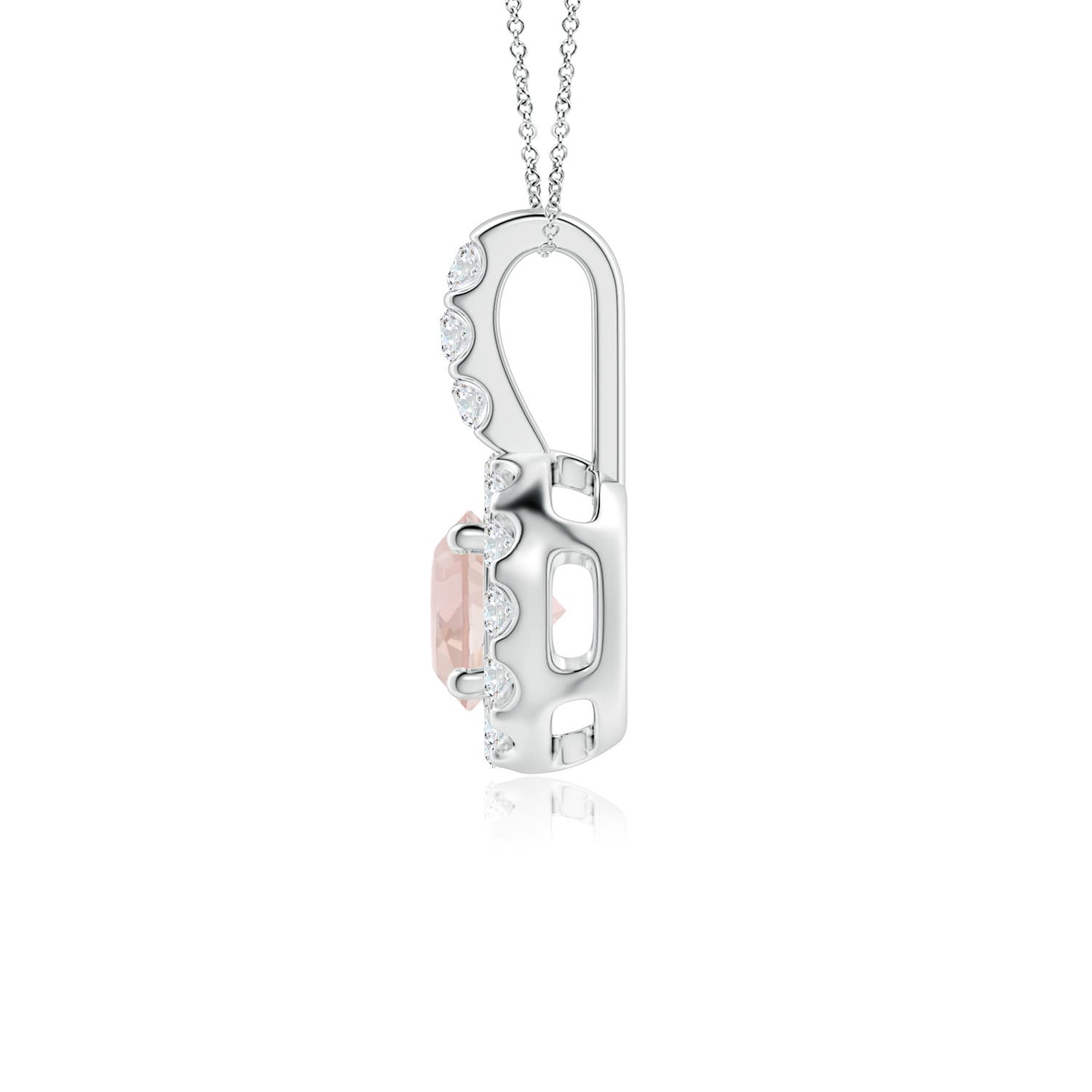 AA - Morganite / 0.6 CT / 14 KT White Gold