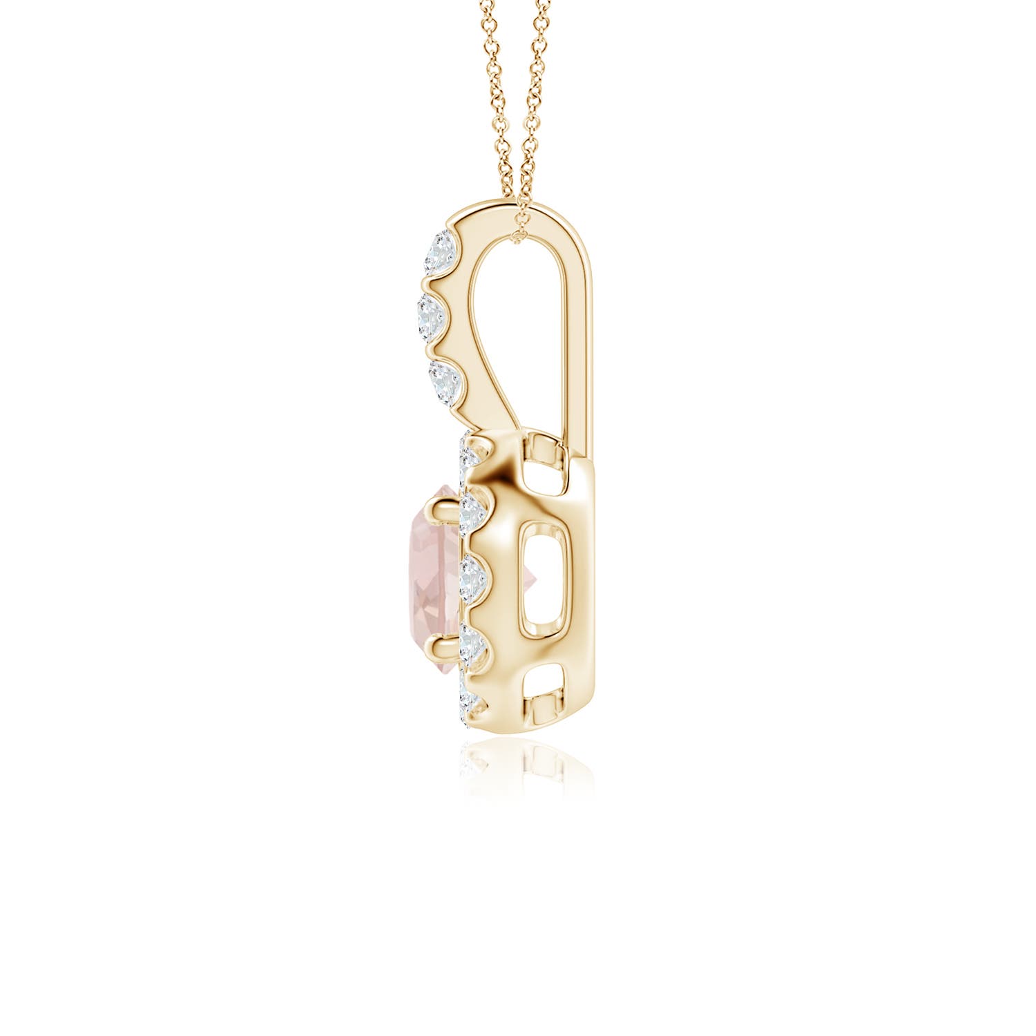 AA - Morganite / 0.6 CT / 14 KT Yellow Gold