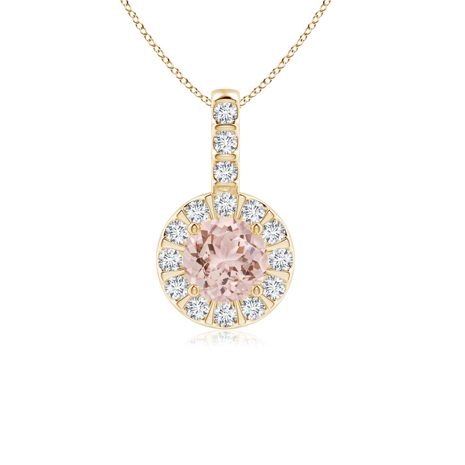 AAA - Morganite / 0.6 CT / 14 KT Yellow Gold