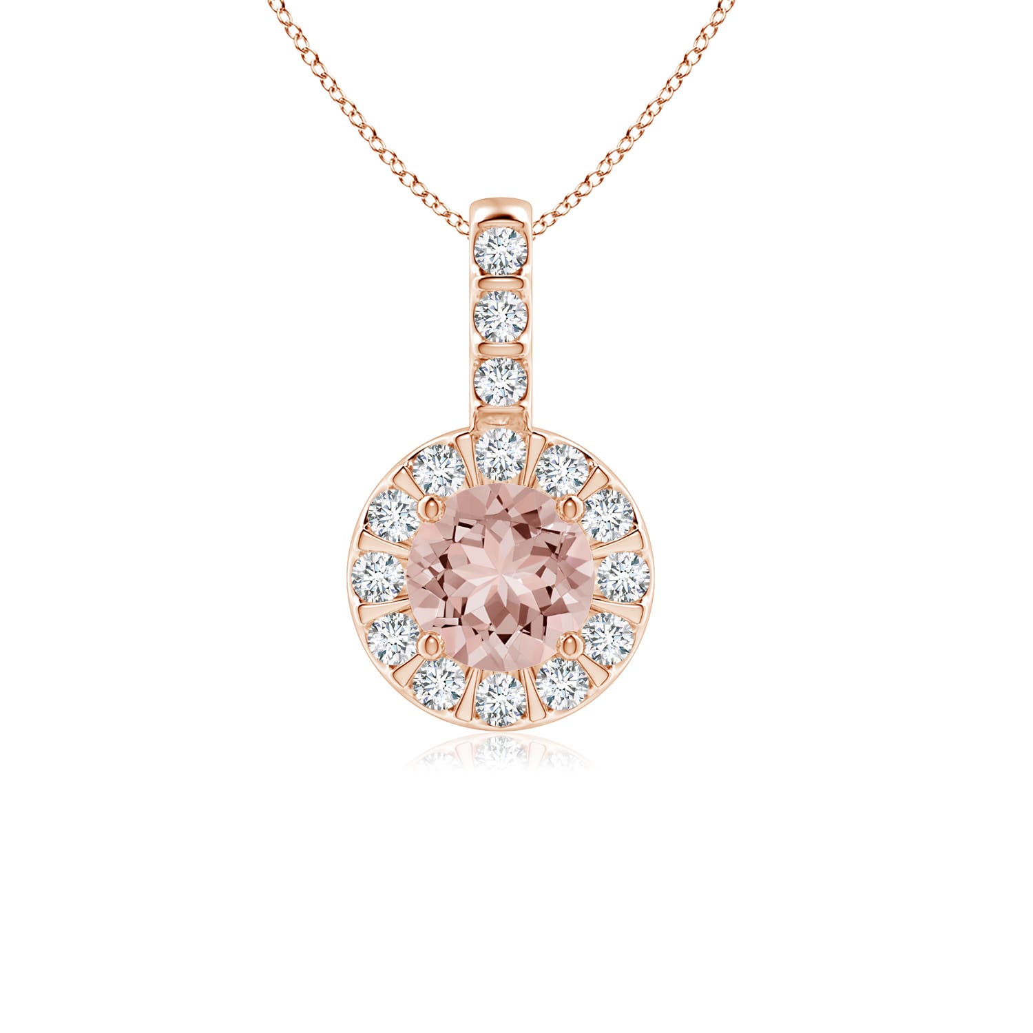 AAAA - Morganite / 0.6 CT / 14 KT Rose Gold