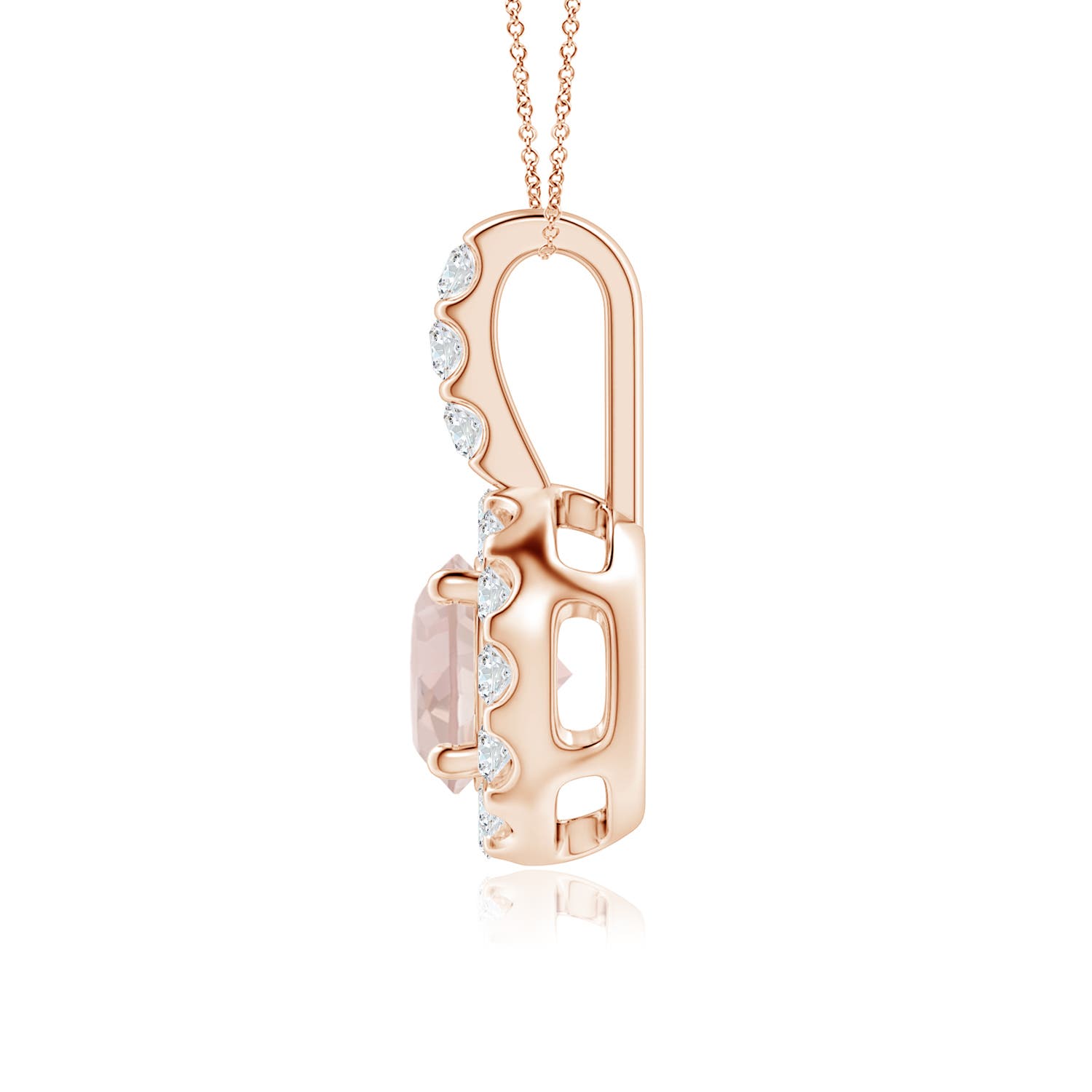 A - Morganite / 0.97 CT / 14 KT Rose Gold