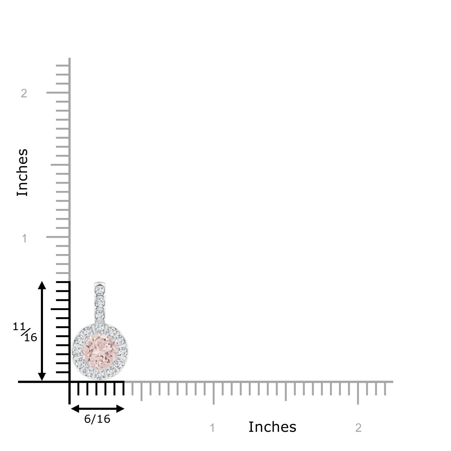 A - Morganite / 0.97 CT / 14 KT White Gold