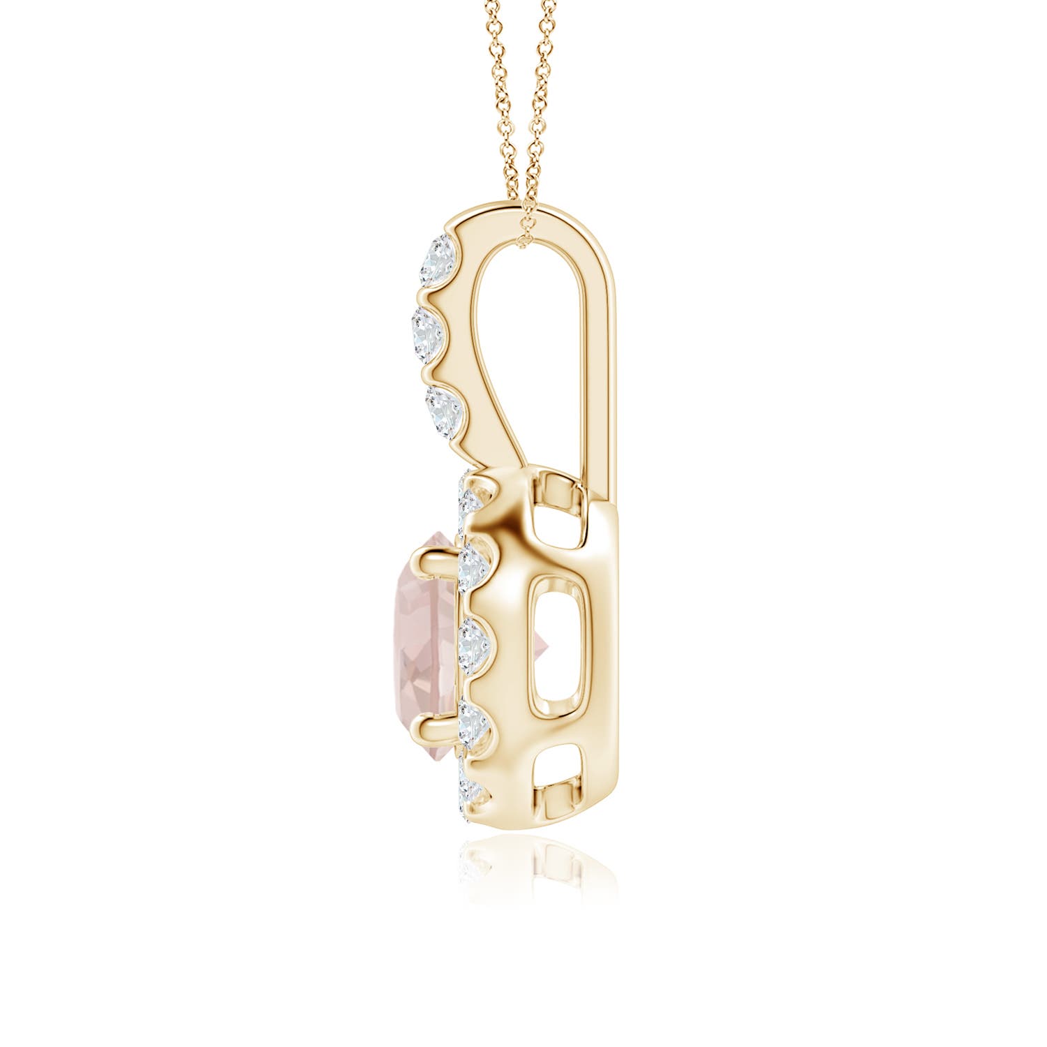 A - Morganite / 0.97 CT / 14 KT Yellow Gold