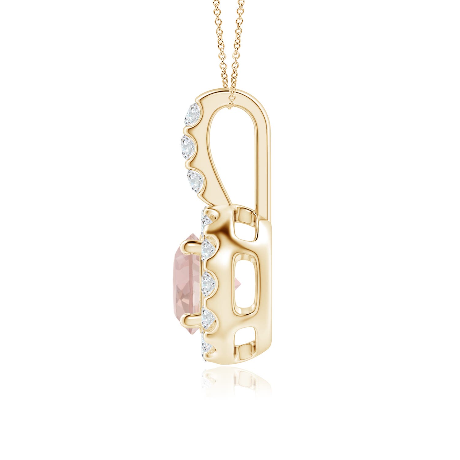 AA - Morganite / 0.97 CT / 14 KT Yellow Gold