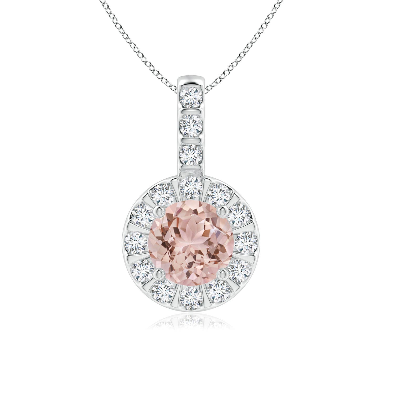 AAA - Morganite / 0.97 CT / 14 KT White Gold