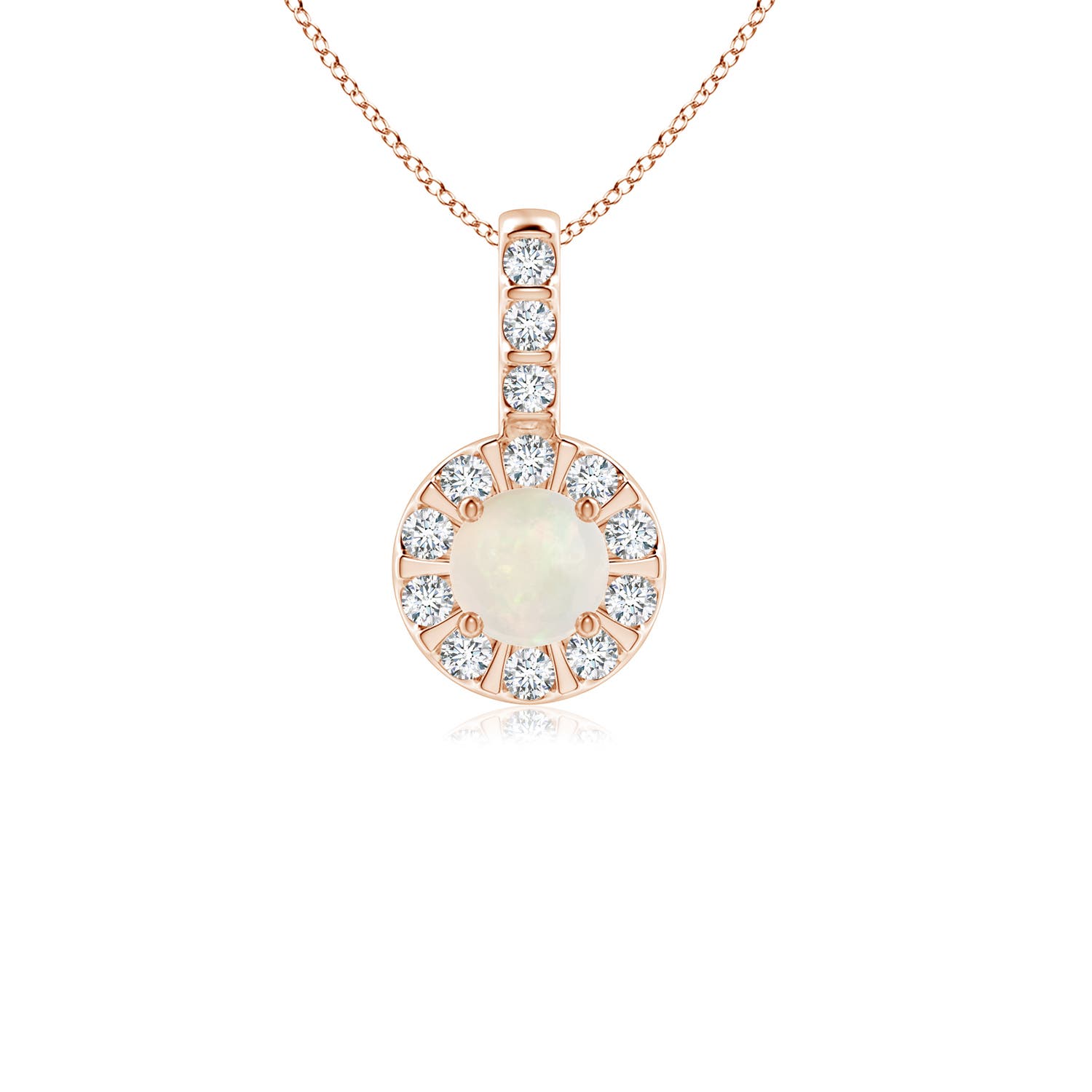 A - Opal / 0.29 CT / 14 KT Rose Gold