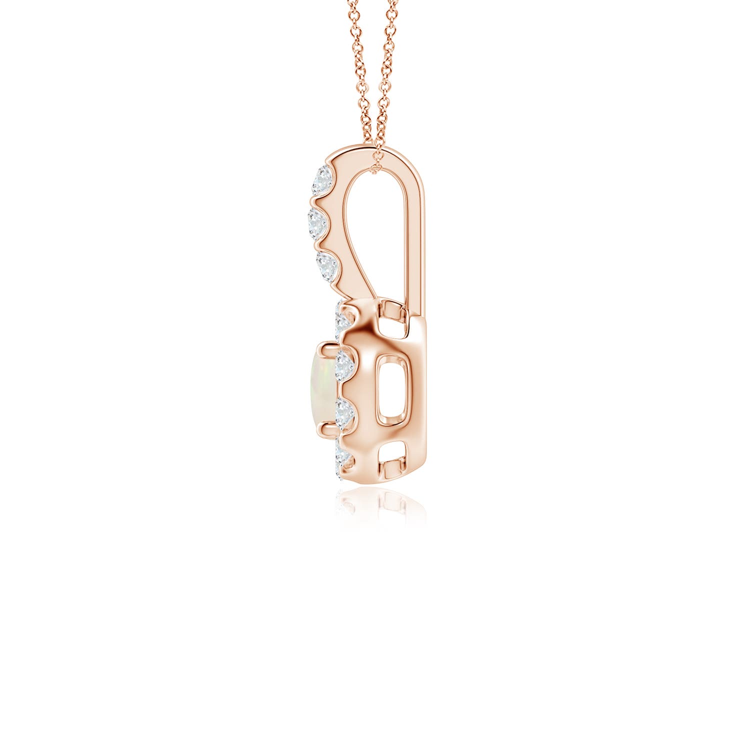 A - Opal / 0.29 CT / 14 KT Rose Gold