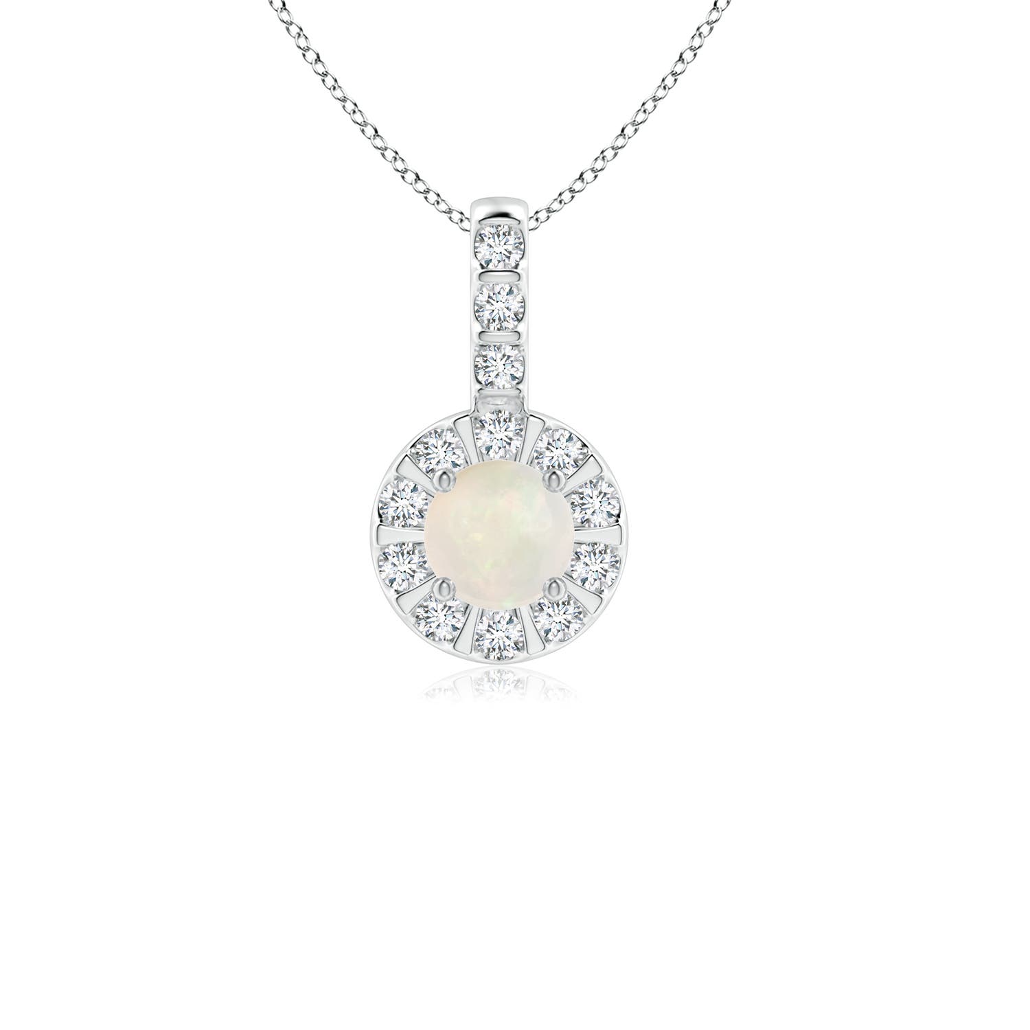 A - Opal / 0.29 CT / 14 KT White Gold