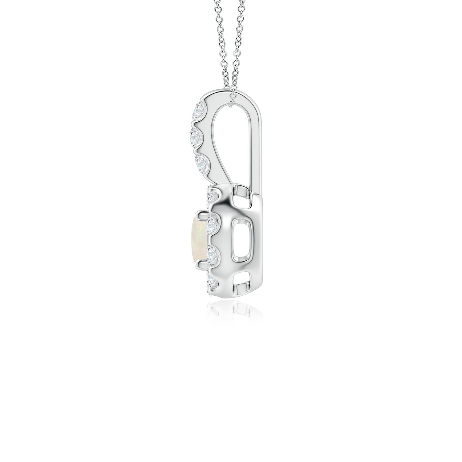 A - Opal / 0.29 CT / 14 KT White Gold