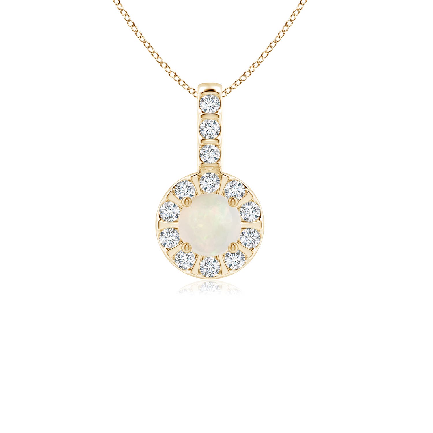 A - Opal / 0.29 CT / 14 KT Yellow Gold