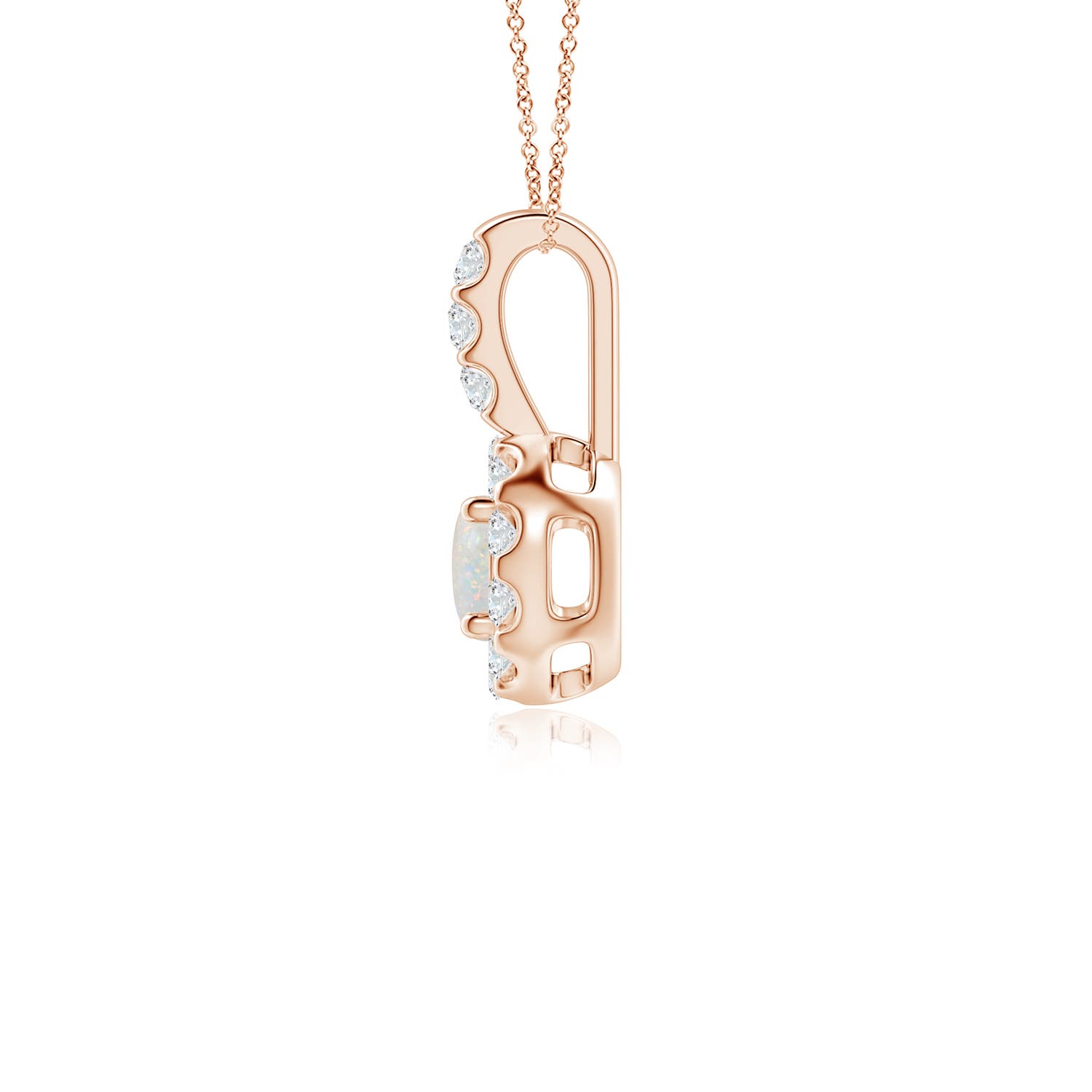 AA - Opal / 0.29 CT / 14 KT Rose Gold