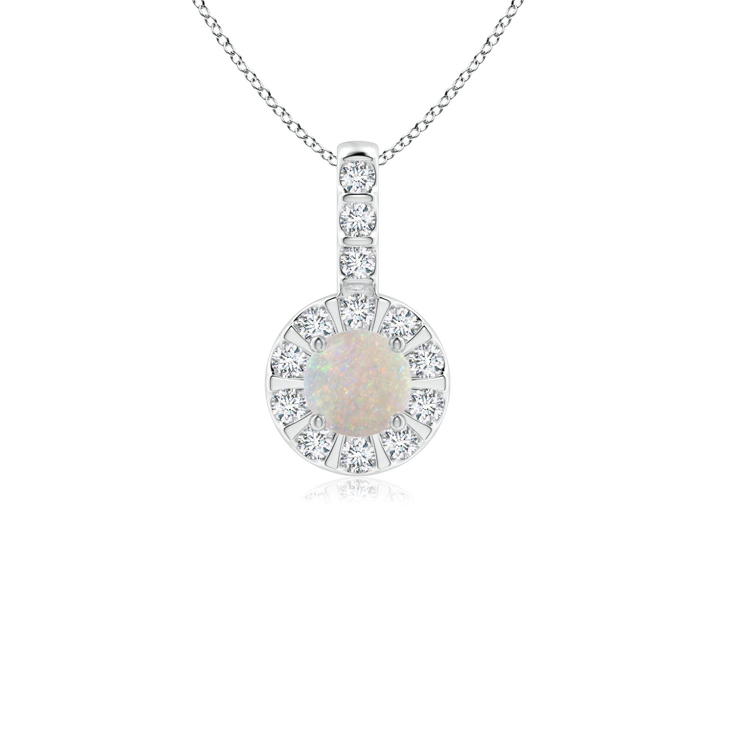 AA - Opal / 0.29 CT / 14 KT White Gold