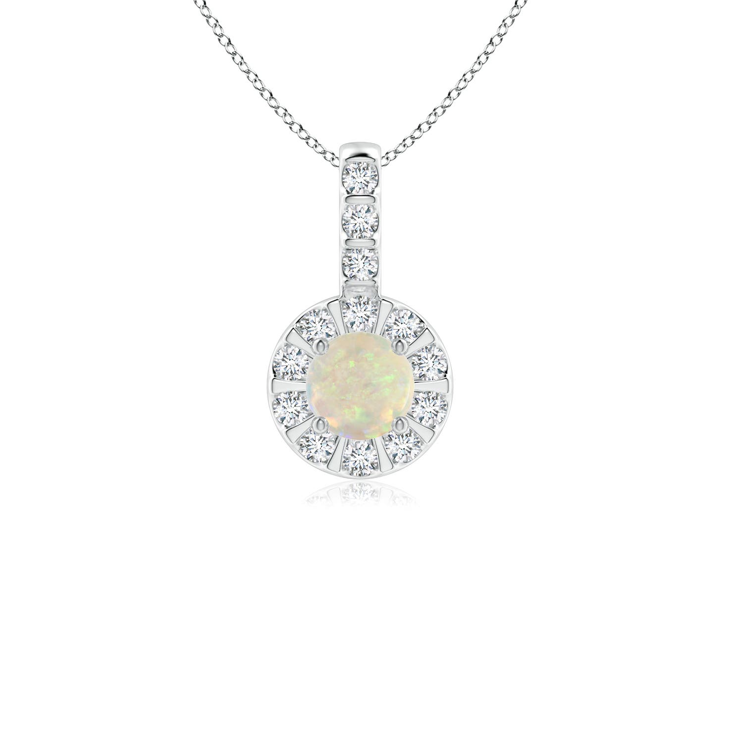 AAA - Opal / 0.29 CT / 14 KT White Gold