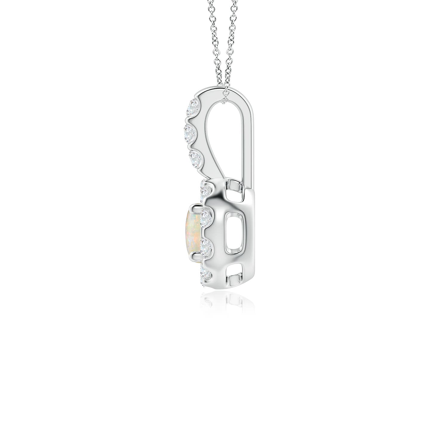 AAAA - Opal / 0.29 CT / 14 KT White Gold