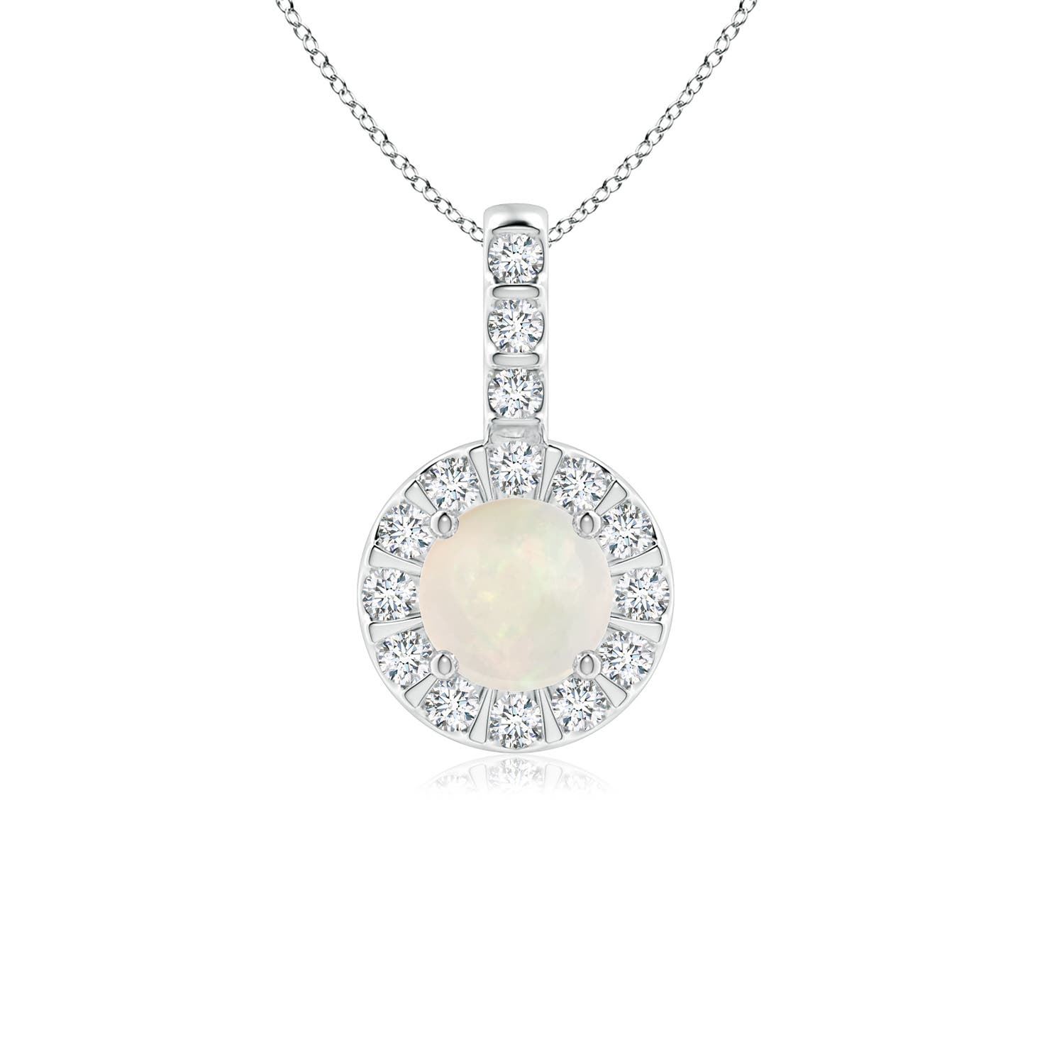 A - Opal / 0.51 CT / 14 KT White Gold