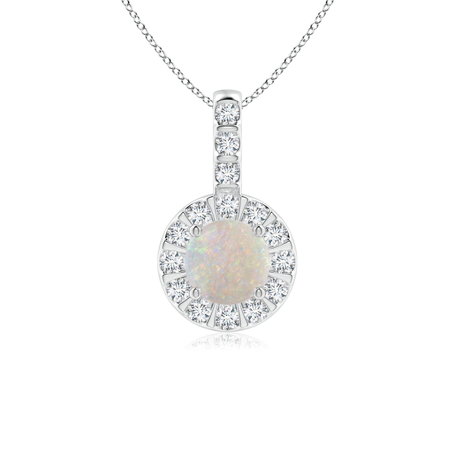 AA - Opal / 0.51 CT / 14 KT White Gold