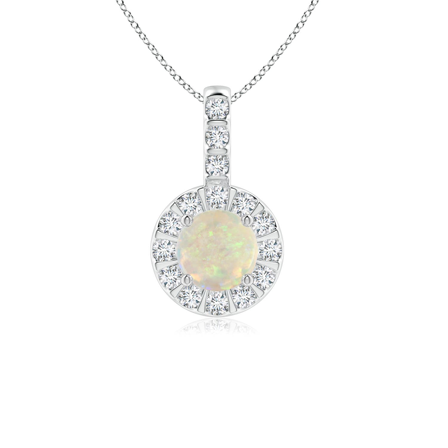 AAA - Opal / 0.51 CT / 14 KT White Gold