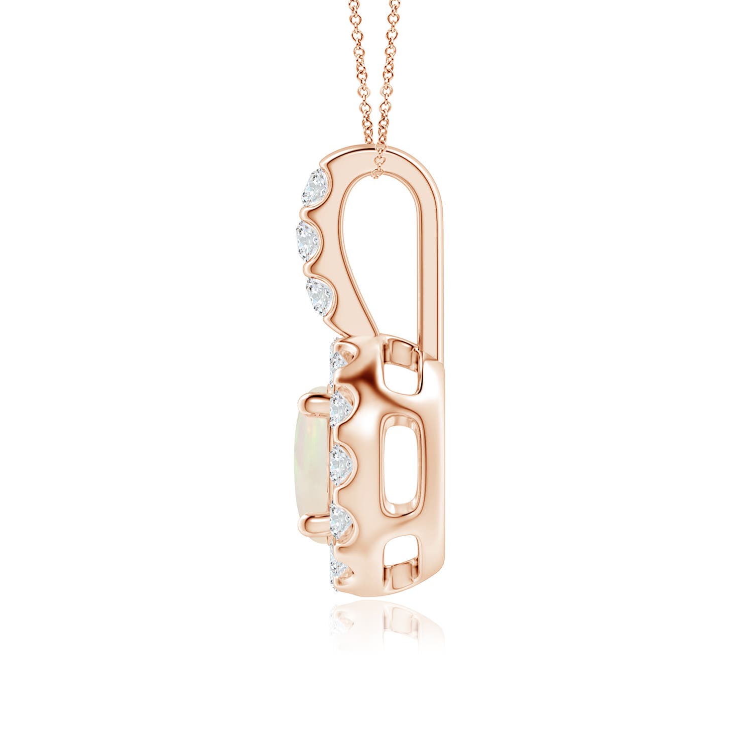 A - Opal / 0.77 CT / 14 KT Rose Gold