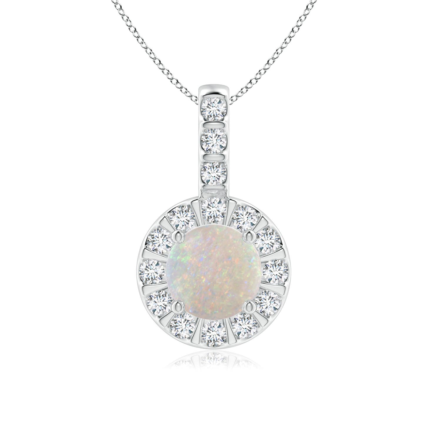 AA - Opal / 0.77 CT / 14 KT White Gold