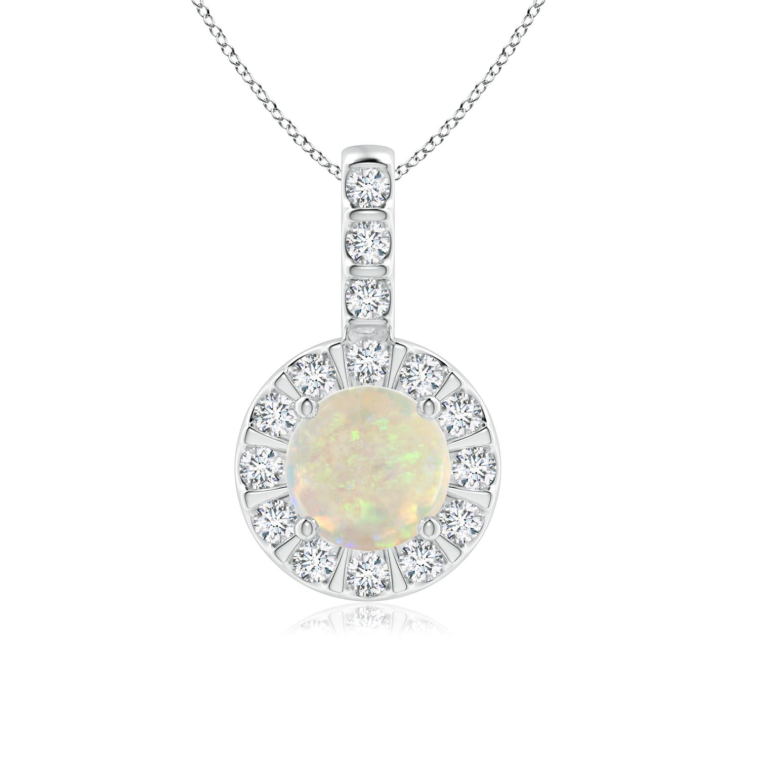 AAA - Opal / 0.77 CT / 14 KT White Gold