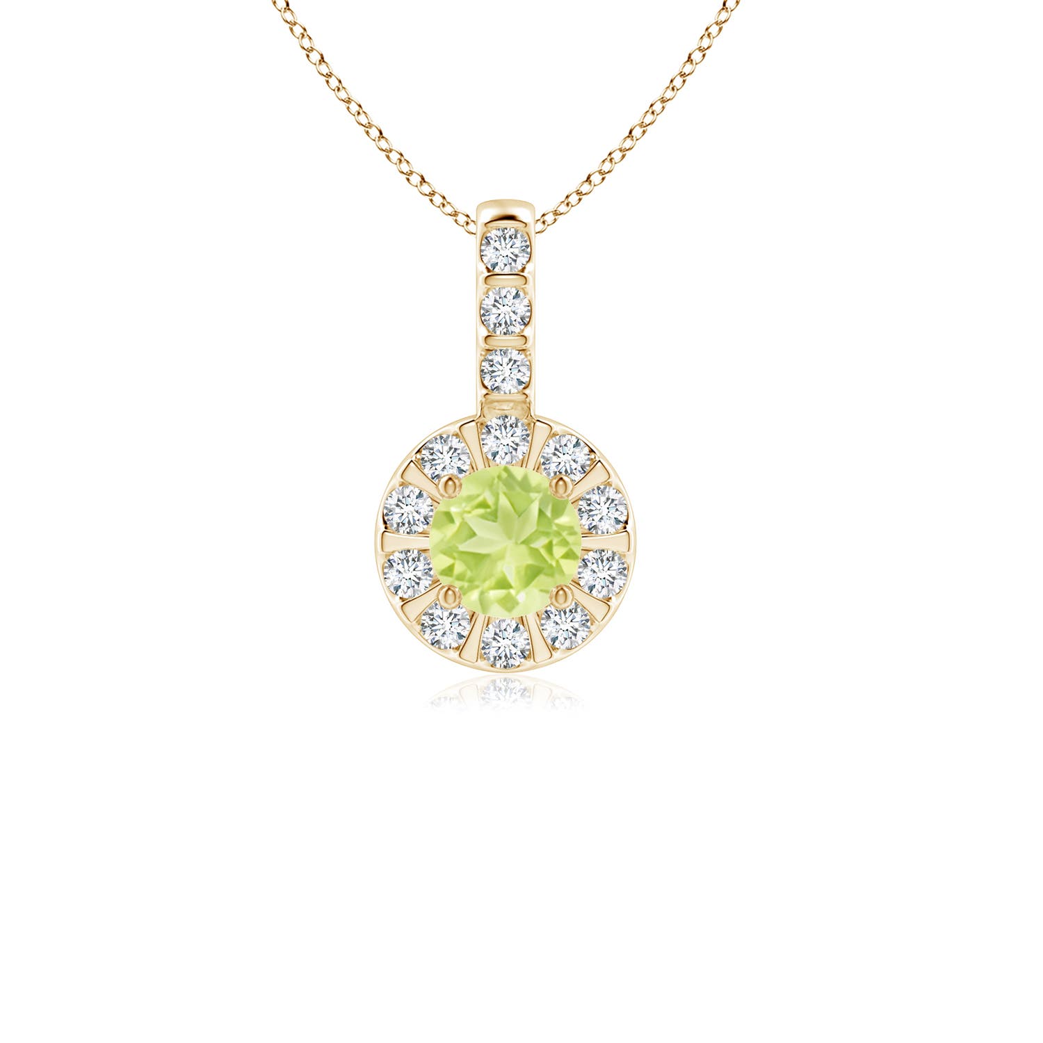 A - Peridot / 0.43 CT / 14 KT Yellow Gold