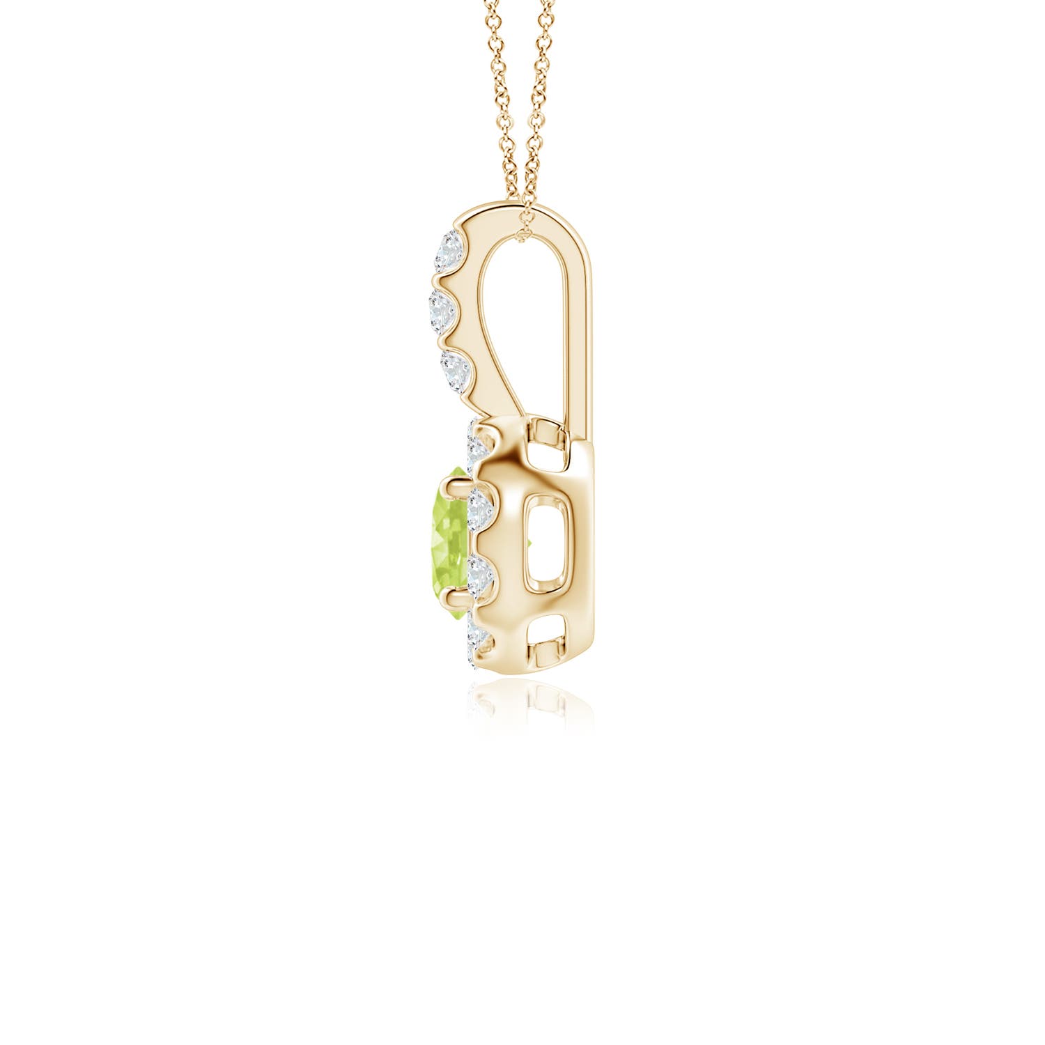 A - Peridot / 0.43 CT / 14 KT Yellow Gold