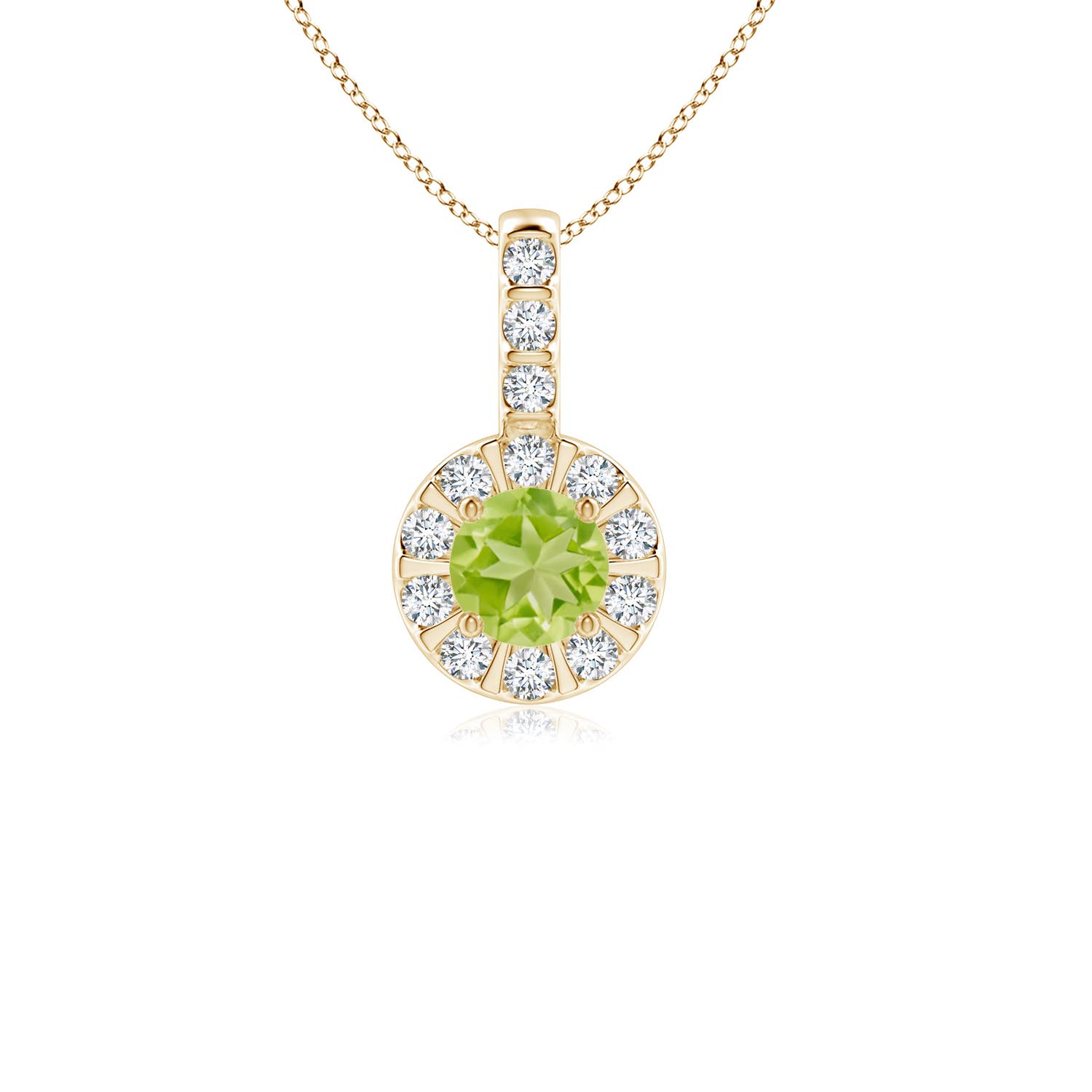 AA - Peridot / 0.43 CT / 14 KT Yellow Gold