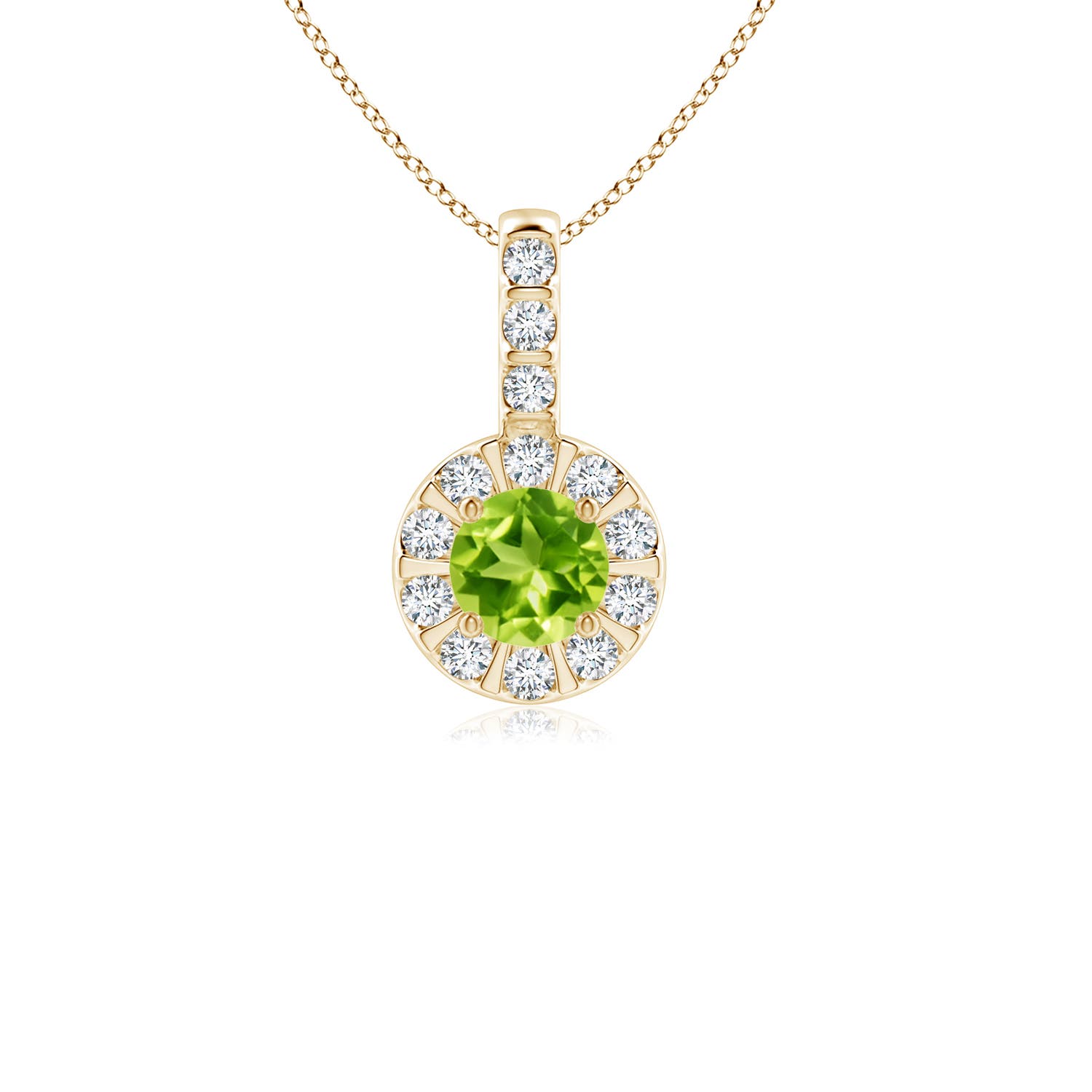 AAA - Peridot / 0.43 CT / 14 KT Yellow Gold