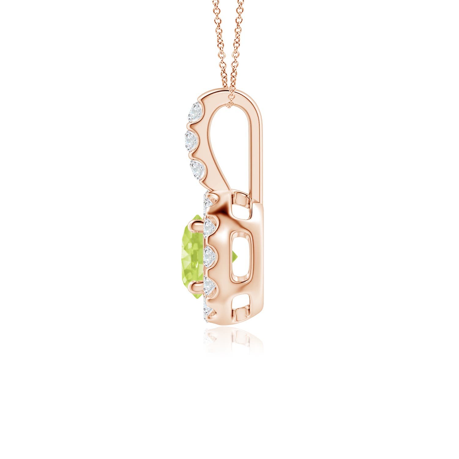 A - Peridot / 0.73 CT / 14 KT Rose Gold