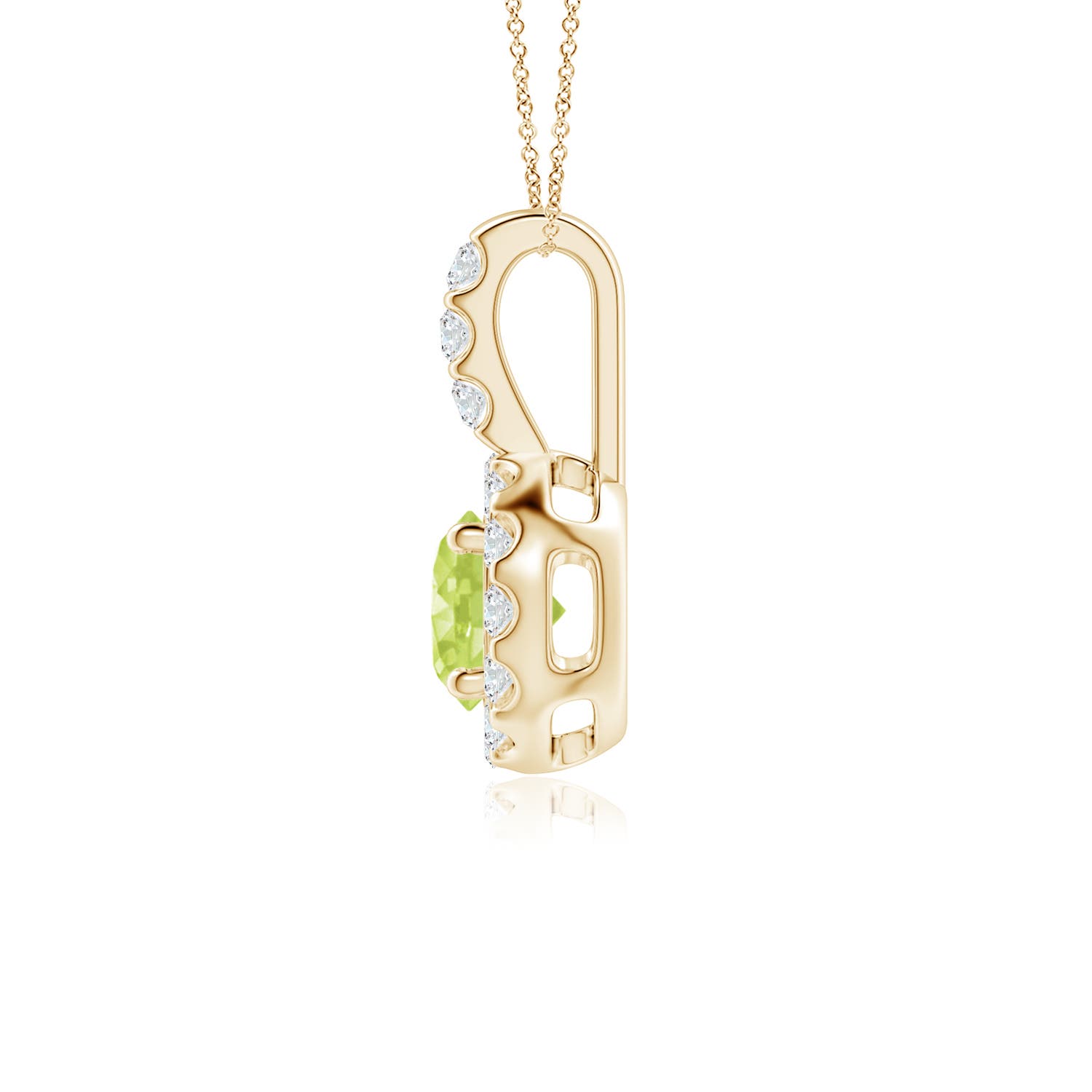 A - Peridot / 0.73 CT / 14 KT Yellow Gold