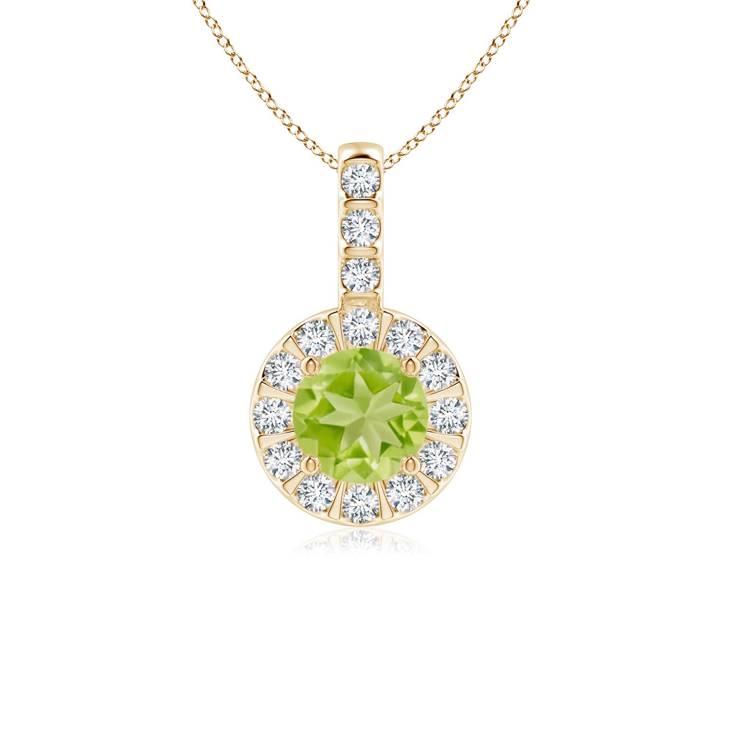 AA - Peridot / 0.73 CT / 14 KT Yellow Gold