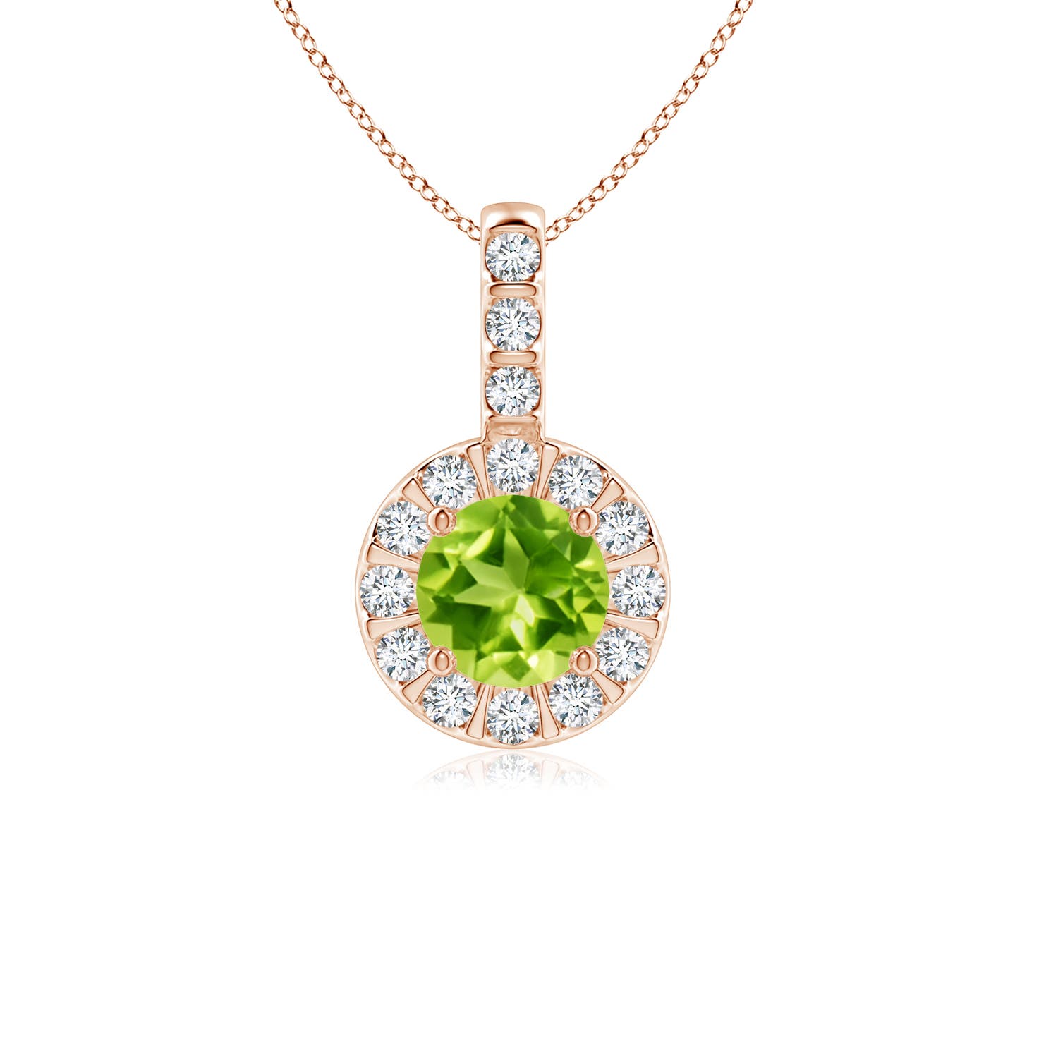 AAA - Peridot / 0.73 CT / 14 KT Rose Gold